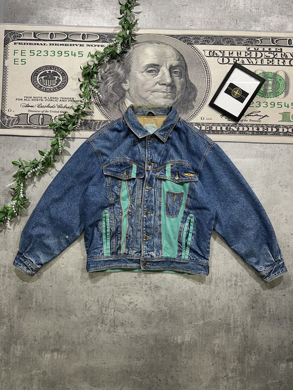 Japanese Brand Vintage Japan Style Warm Denim Bomber Jacket Size US L / EU 52-54 / 3 - 3 Thumbnail