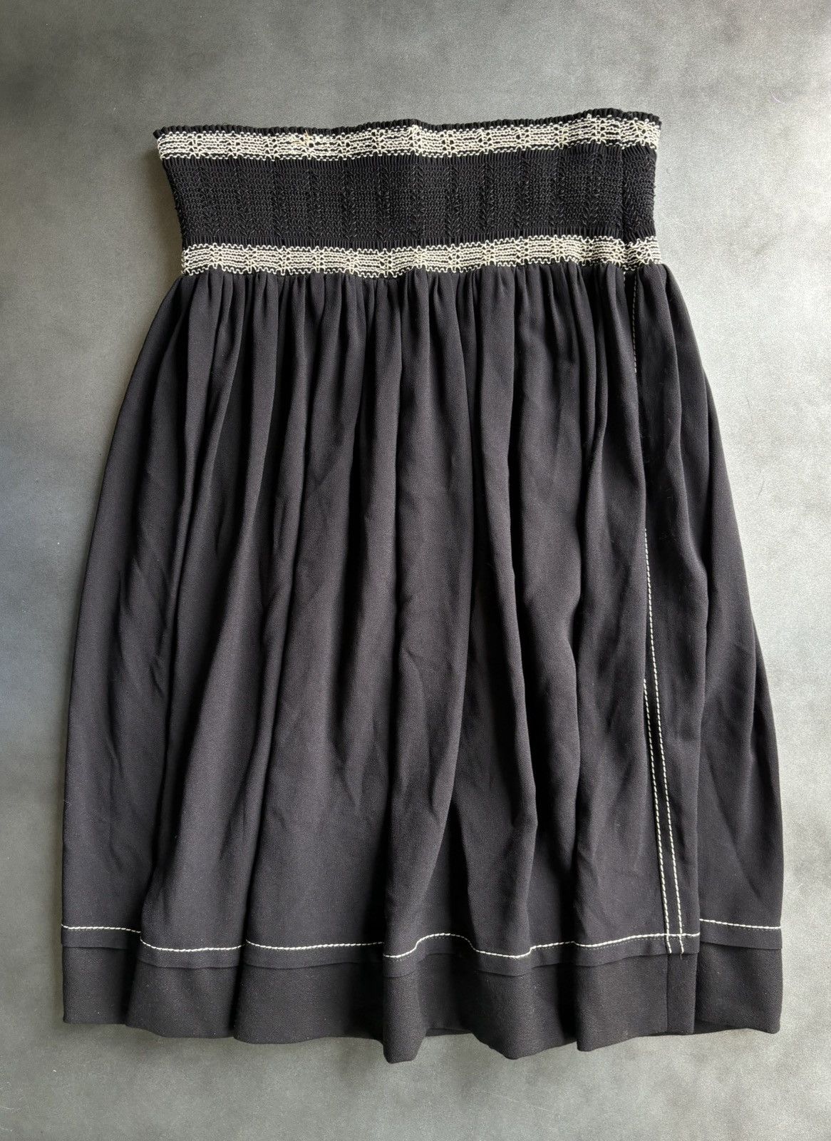 Prada S/S 2014 Prada Skirt Elastic Acetate Maxi Skirt Contrast 48 Size 34" / US 12 / IT 48 - 12 Thumbnail