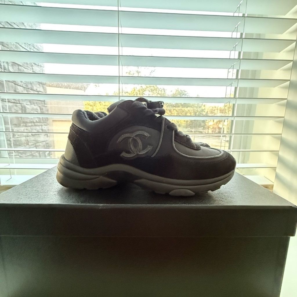 Chanel Chanel Interlocking CC Black Sneakers Size US 6.5 / IT 36.5 - 1 Thumbnail