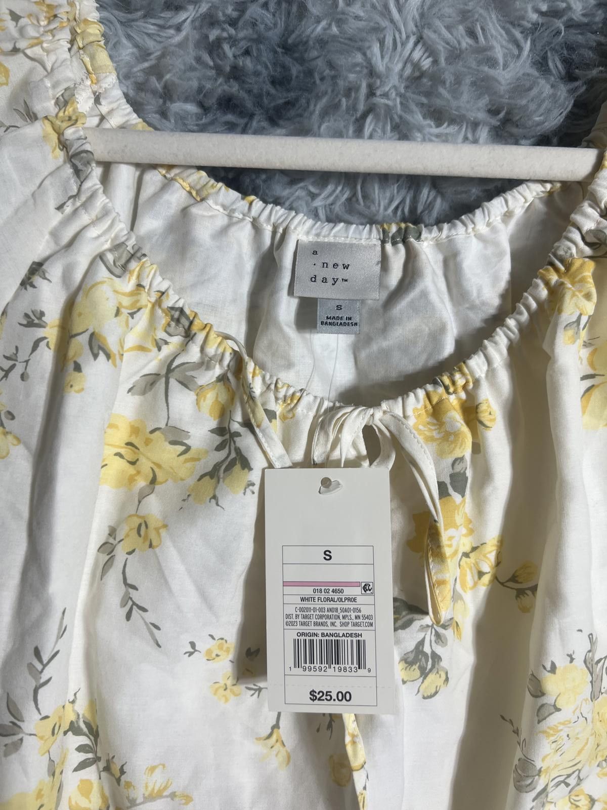 Other A New Day Women's Yellow Floral Puff Sleeve Crop Small Size S / US 4 / IT 40 - 4 Thumbnail