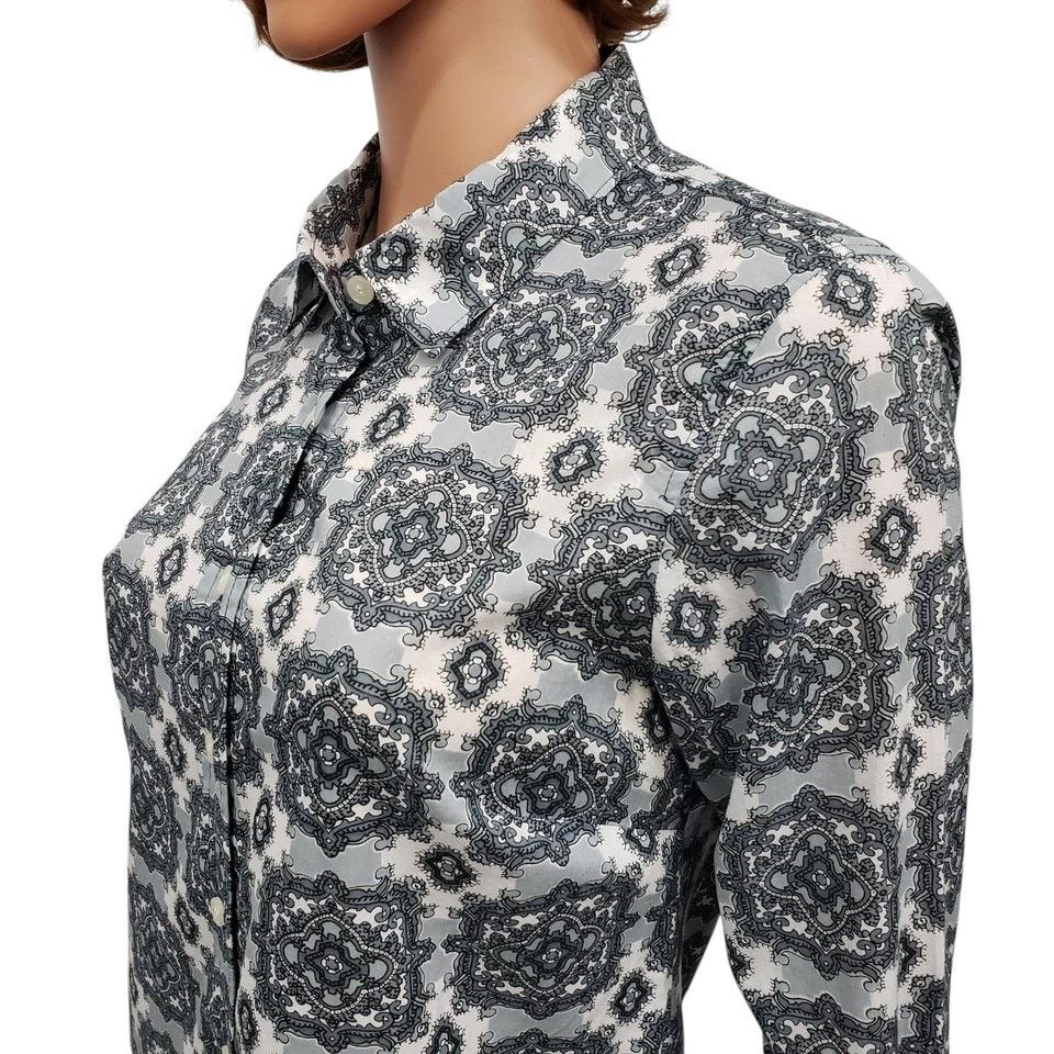 J.Crew J. Crew The Perfect Shirt Button Front Vintage Print S Size S / US 4 / IT 40 - 8 Thumbnail