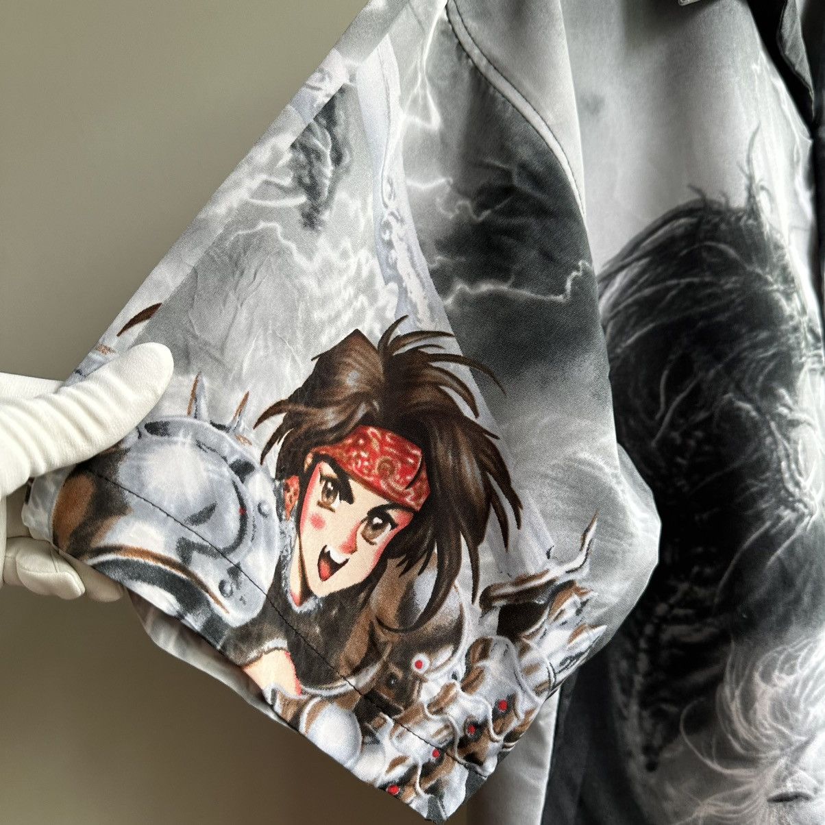 Japanese Brand Vintage 2000s Anime Dragon Japanese Style AOP Graphic Shirt Size US L / EU 52-54 / 3 - 10 Thumbnail
