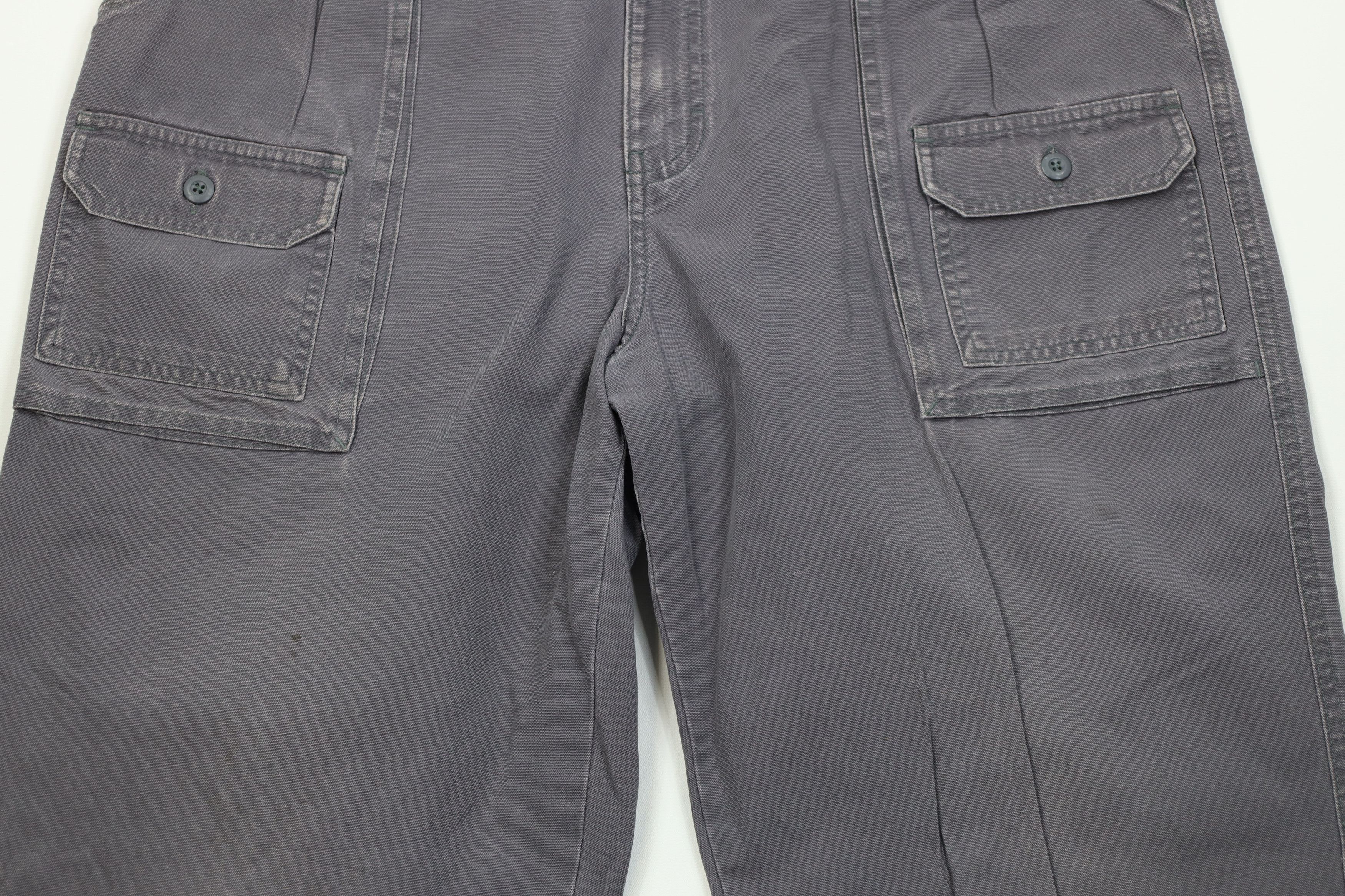 Cabelas Vintage Y2K Cabelas Canvas Wide Leg Cargo Pants Steel Blue Size US 38 / EU 54 - 3 Thumbnail