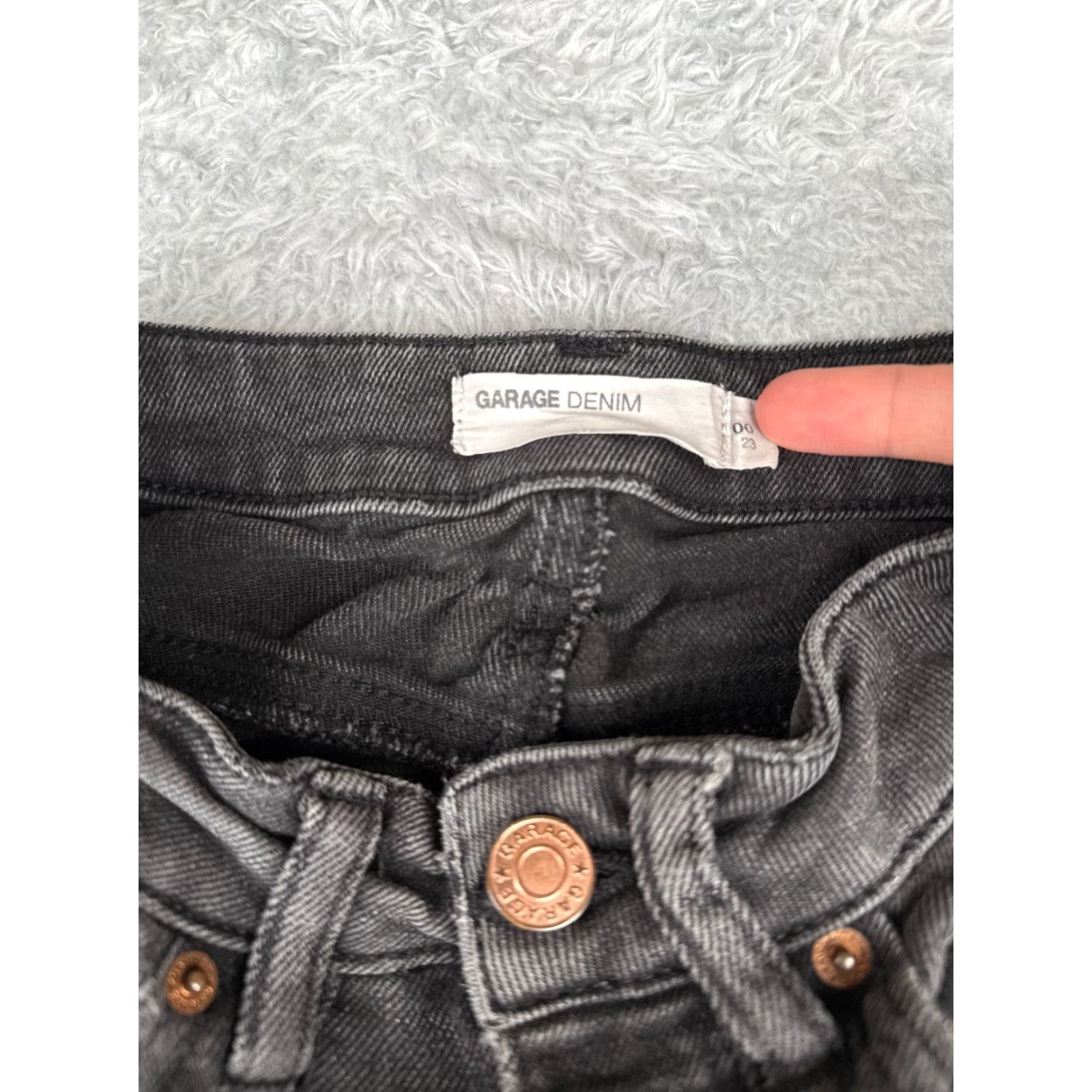 Garage GARAGE Jeans Womens 00 Black Flared Mid Rise Cotton Blend 23x30 Regular 5-Pocket Design Denim Stretch Casual American, Classic, Designer Womens Jeans Size 24" / US 00 / IT 34 - 6 Thumbnail