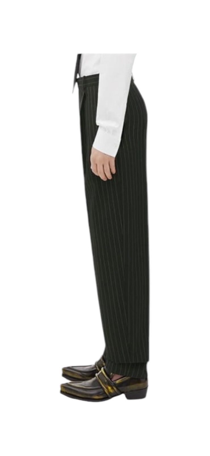 Bottega Veneta SLIM LEG WOOL PINSTRIPE TROUSERS Size US 32 / EU 48 - 2 Thumbnail
