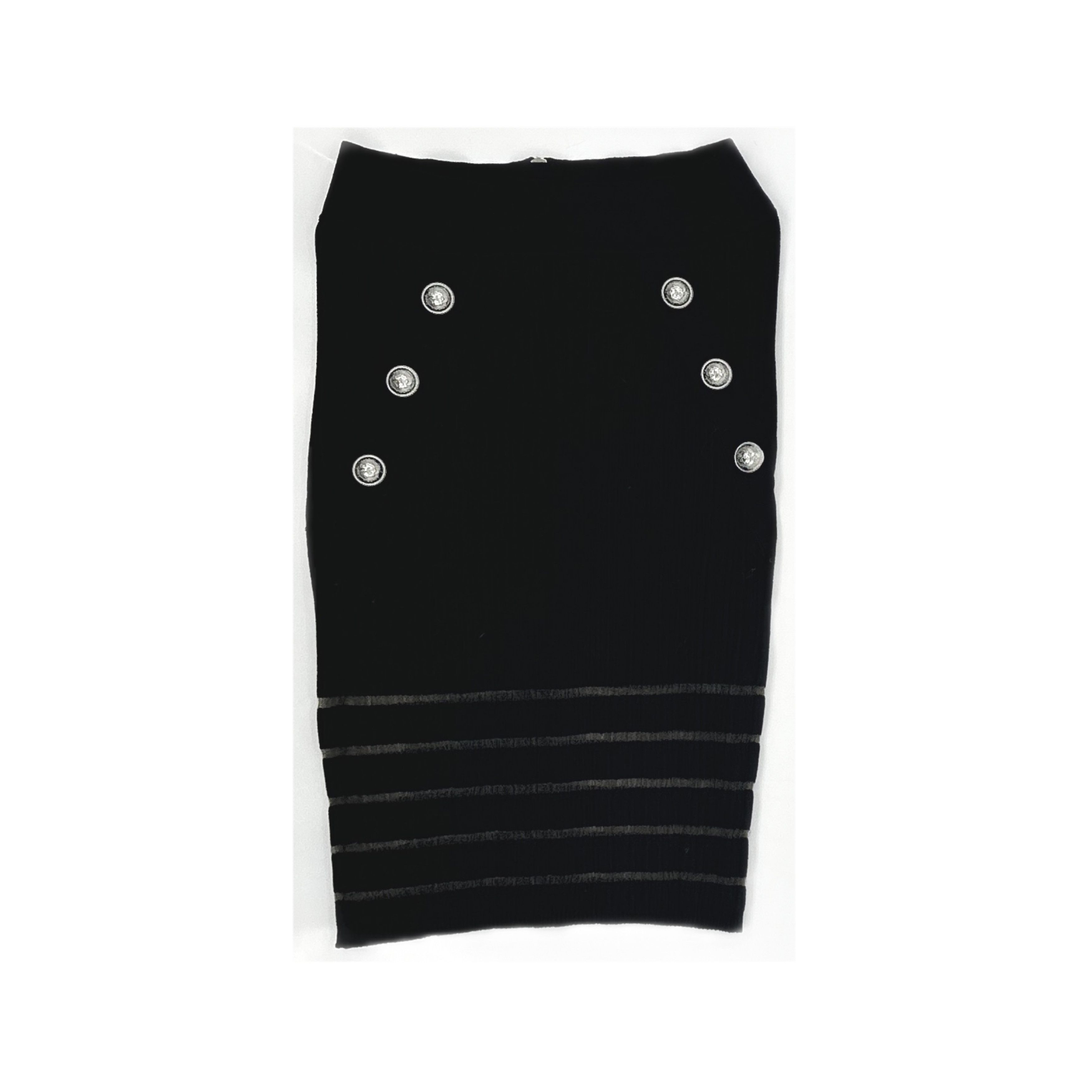 Balmain Balmain Silver Button Knit Mini Skirt Size 36 Size 25" / US 0 / IT 36 - 1 Thumbnail