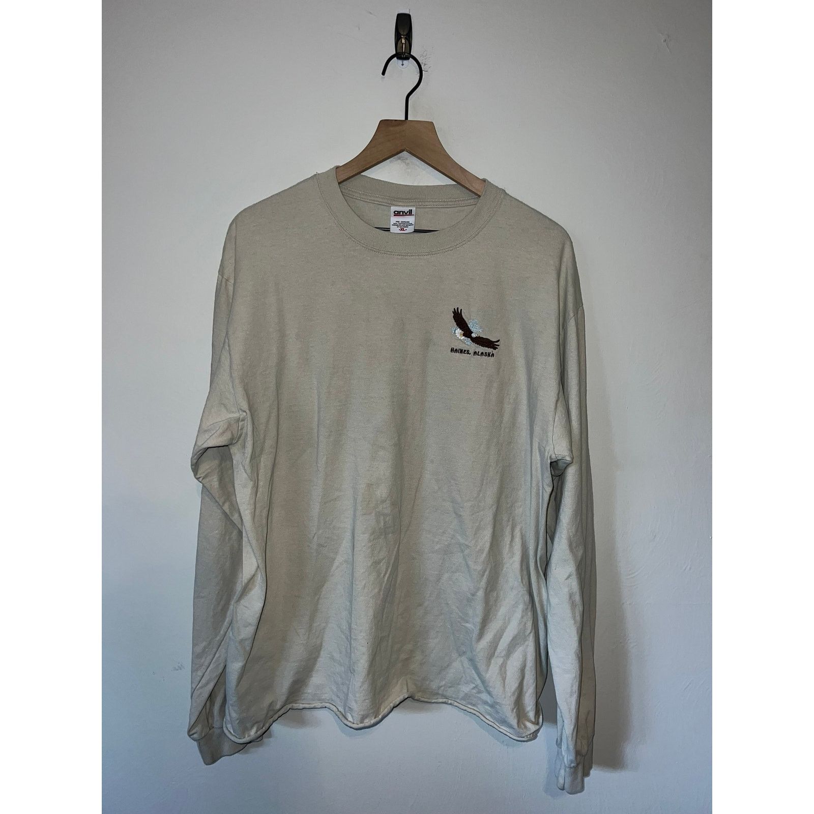 Anvil Vintage Alaska Long Sleeve Shirt Haines AK Bald Eagle Tee XL Size US XL / EU 56 / 4 - 1 Thumbnail