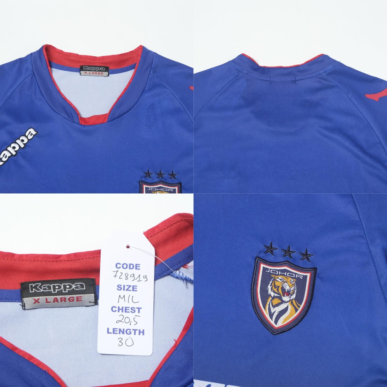 Kappa 2012/13 Johor Darul Ta'Zim (Malaysia) Away Shirt (M/L) Size US L / EU 52-54 / 3 - 4 Thumbnail