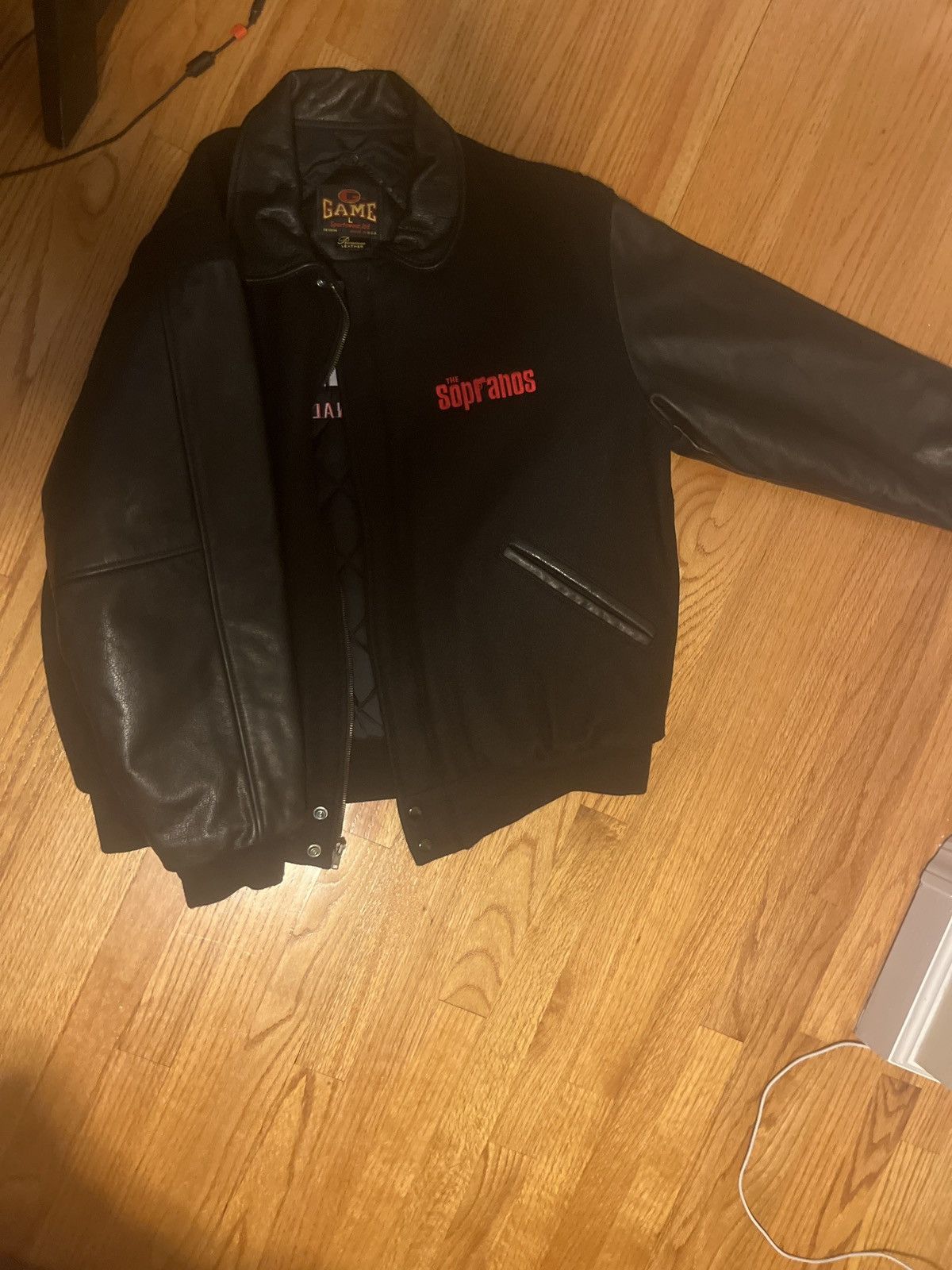 Vintage Vintage Sopranos Leather Varsity Jacket Size US L / EU 52-54 / 3 - 5 Thumbnail