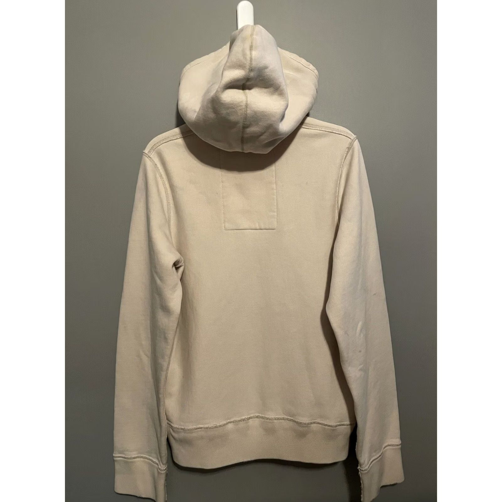 Abercrombie & Fitch VINTAGE Abercrombie & Fitch Full Zip Hoodie Men's L Beige Embroidered 90s Classic Preppy Heavyweight Hooded Pockets Size US L / EU 52-54 / 3 - 7 Thumbnail