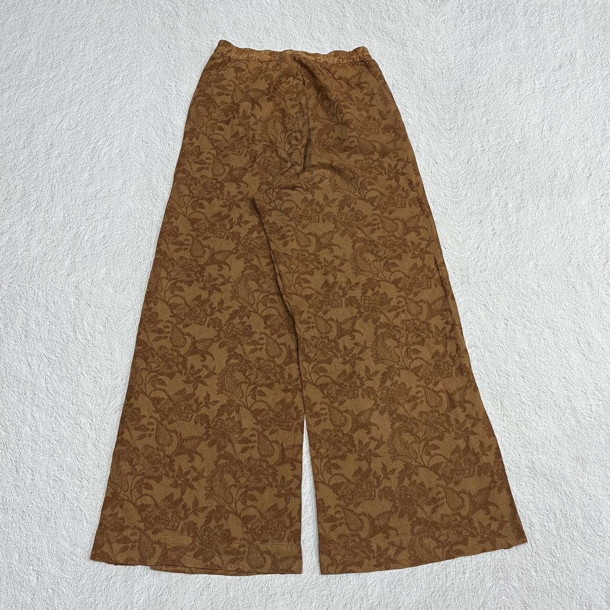 GOA Natural Vintage GOA Velvet Flower Flared Pants Avant Garde Size 30" / US 8 / IT 44 - 6 Thumbnail