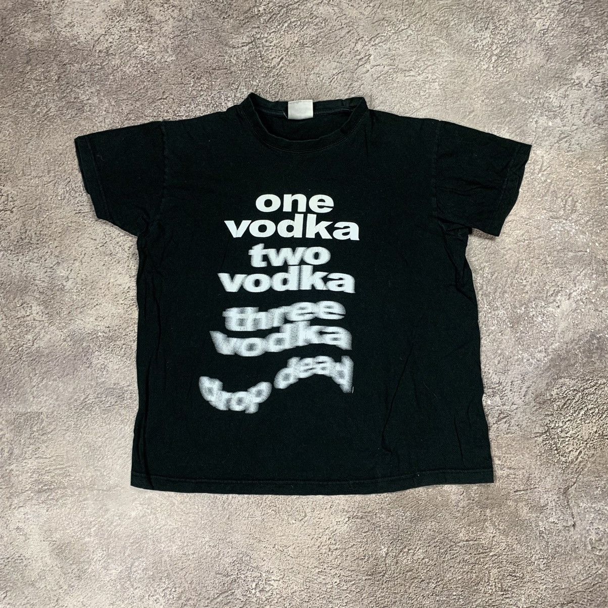 Vintage Vintage Y2K Graphic Tee Vodka Funny Print Streetwear Slim S Size US S / EU 44-46 / 1 - 1 Thumbnail