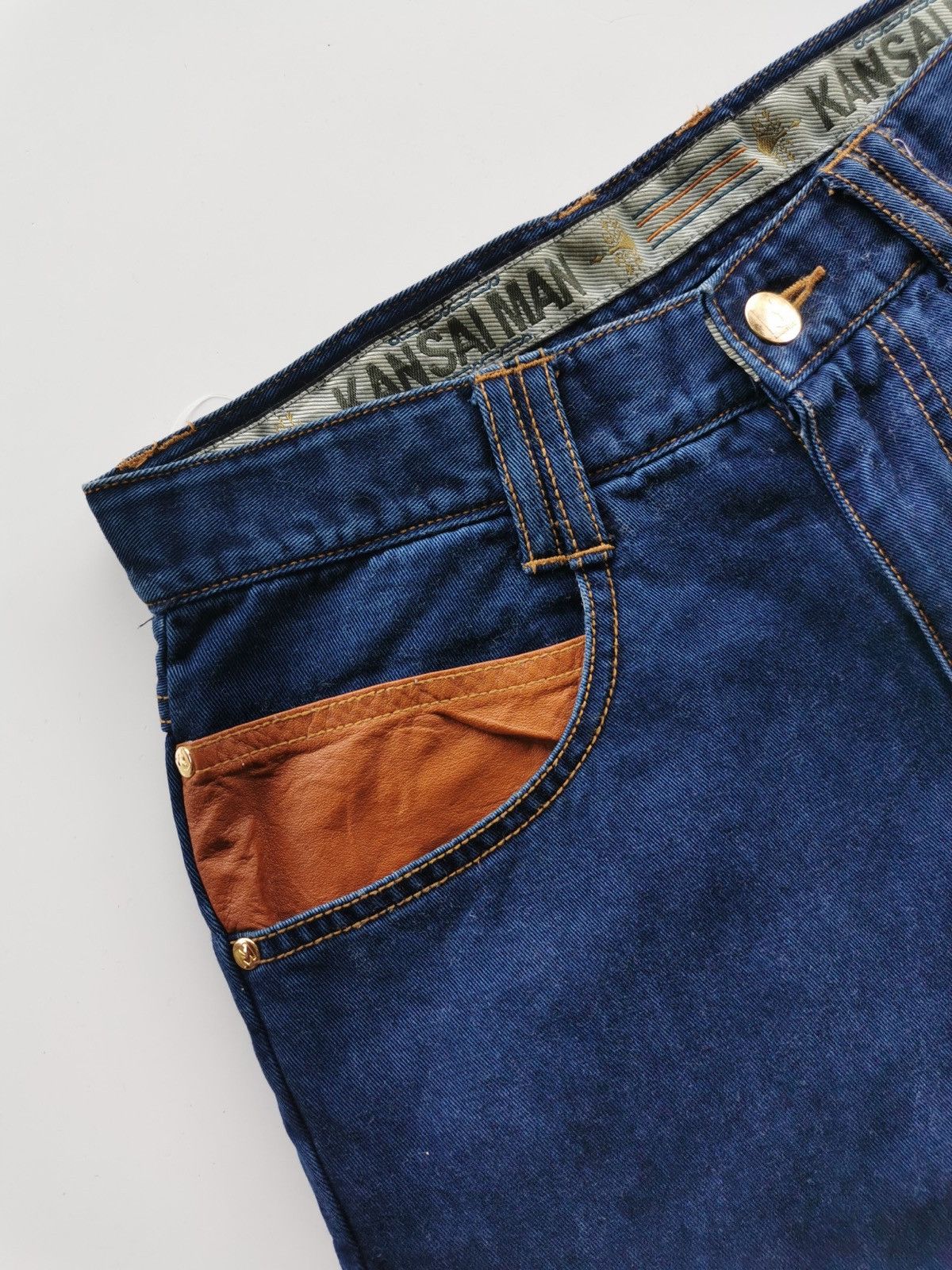 Kansai Yamamoto Vintage Kansai Man Embroidery Logo Jeans ( Size 28x43.5 ) Size US 28 / EU 44 - 7 Thumbnail