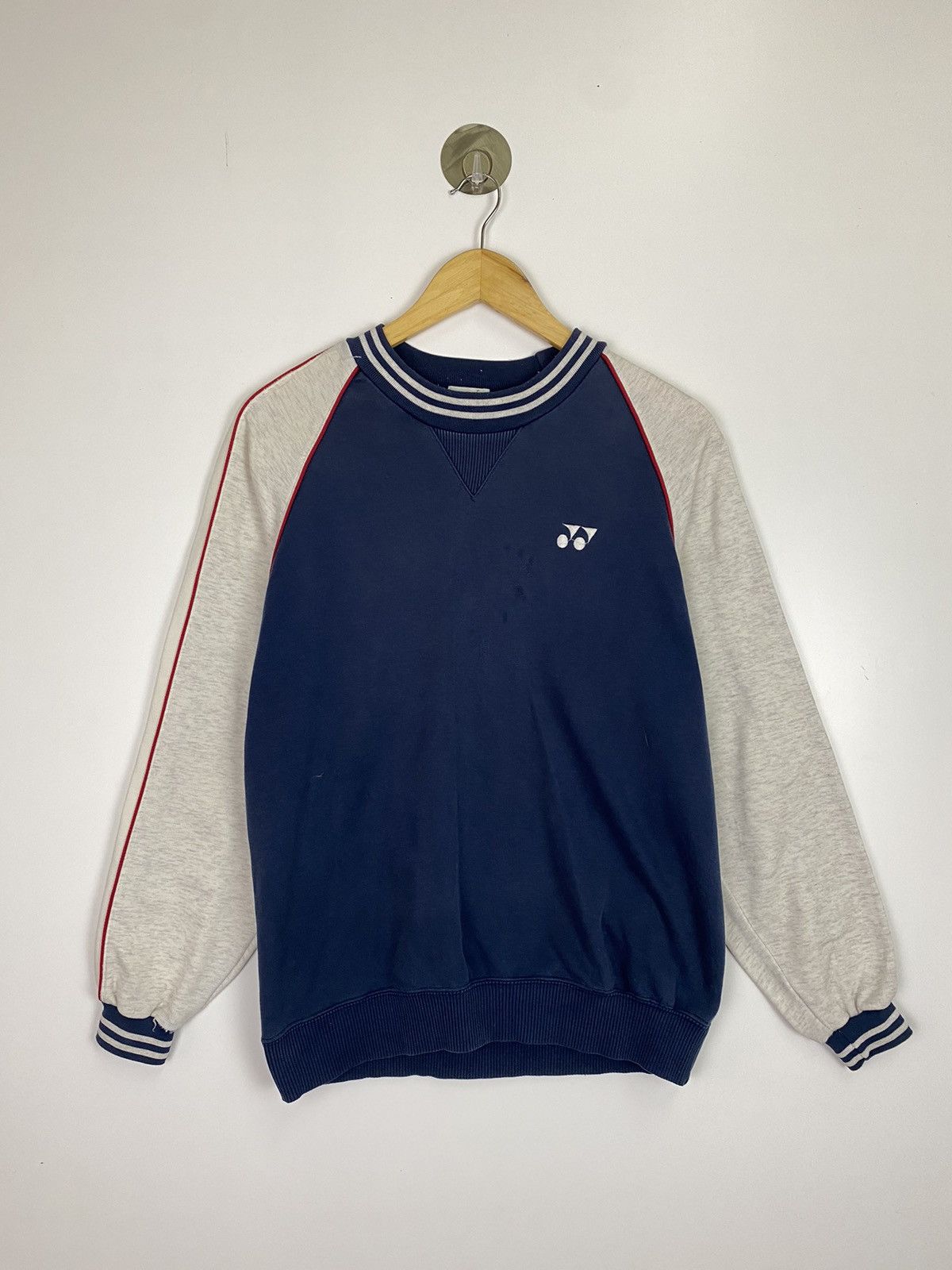 image of Vintage Sweatshirt Yonex Badminton in Blue/White, Men's (Size Small)