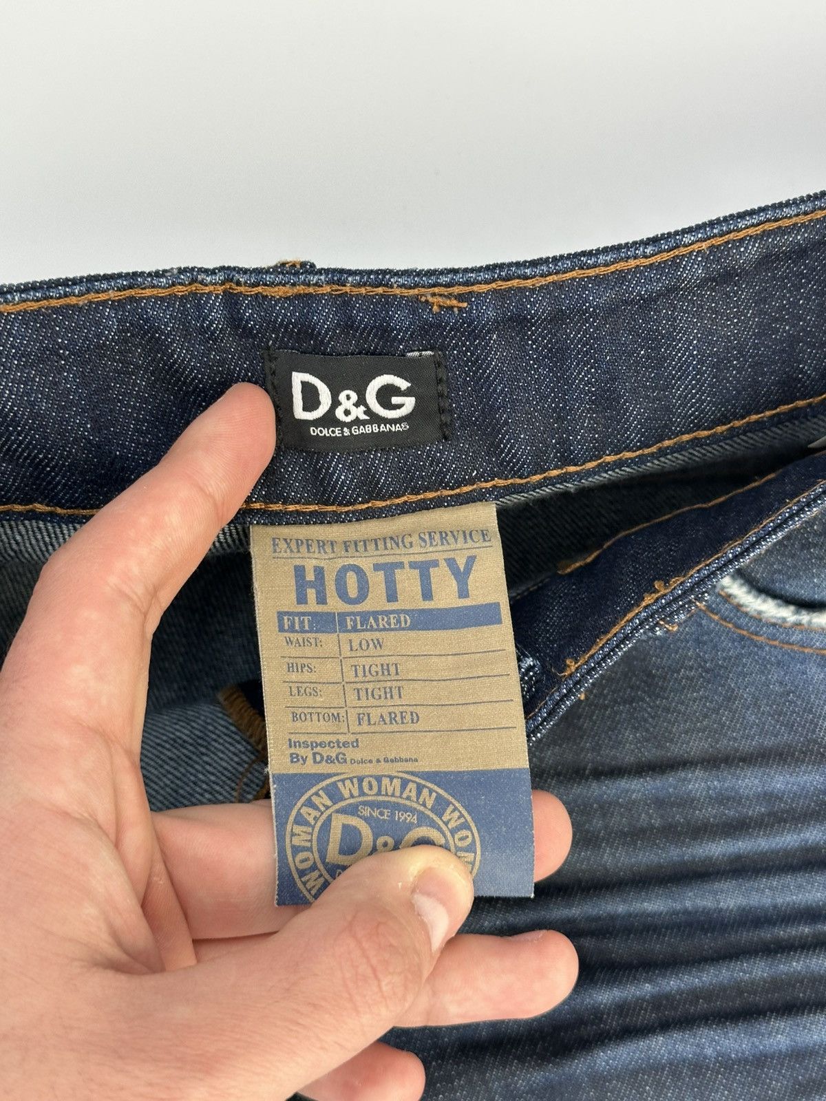 Dolce & Gabbana Flared Dolce&Gabbana Y2K Denim Jeans 26 Size Size 26" / US 2 / IT 38 - 16 Thumbnail