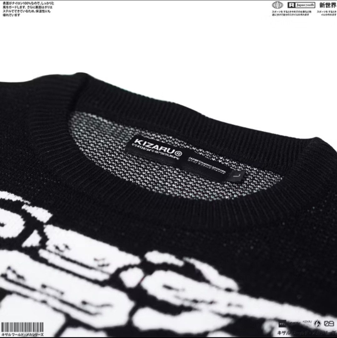 Japanese Brand Kimimara black colour skull Japanese knitwear sweater Size US L / EU 52-54 / 3 - 3 Thumbnail