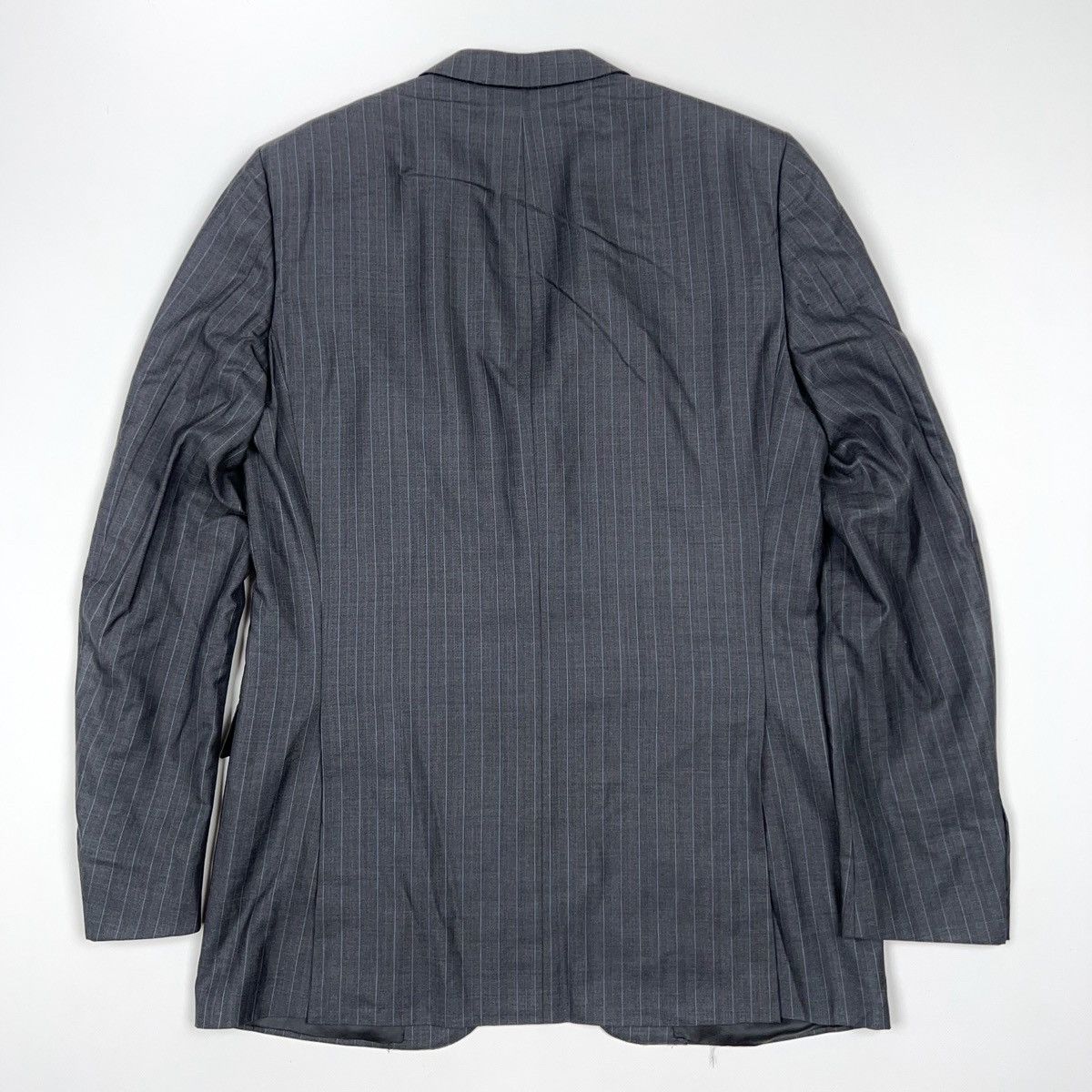 Ermenegildo Zegna Ermenegildo Zegna Su Misura Stripped Suit Wool Silk Size 46L - 6 Thumbnail