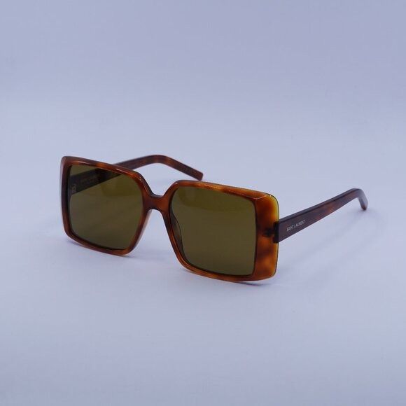 Saint Laurent Paris Saint Laurent SL451 005 Sunglasses Light Havana Square Frame Size ONE SIZE - 3 Thumbnail