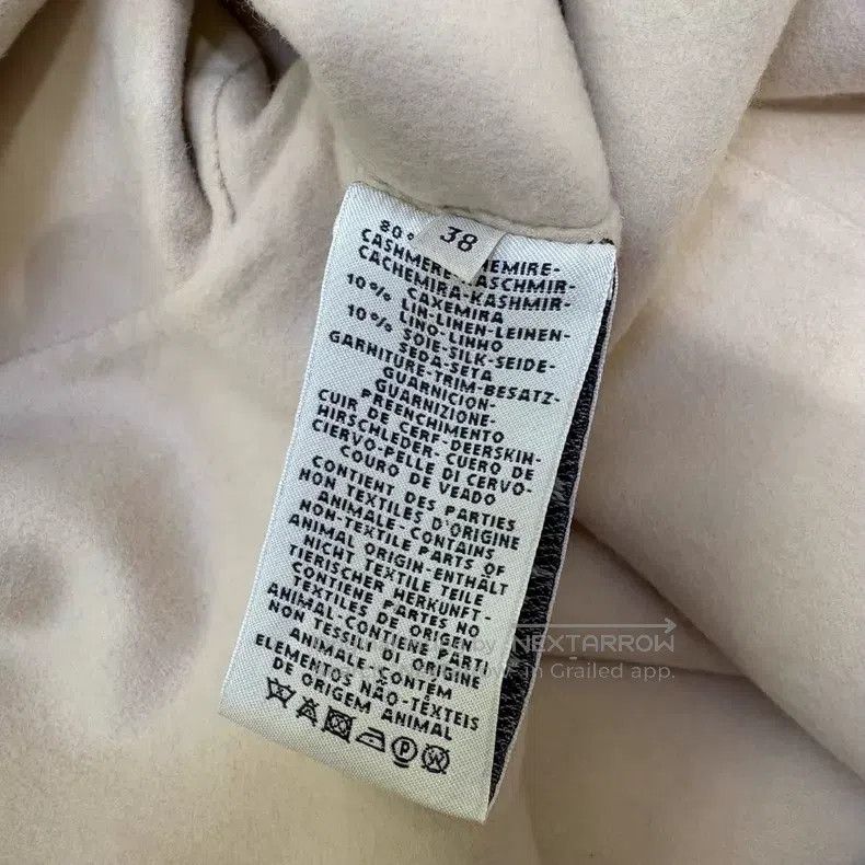 Hermes Hermes Beige Brown Cashmere Linen Silk Lapel Long Sleeve C Size XS / US 0-2 / IT 36-38 - 8 Thumbnail