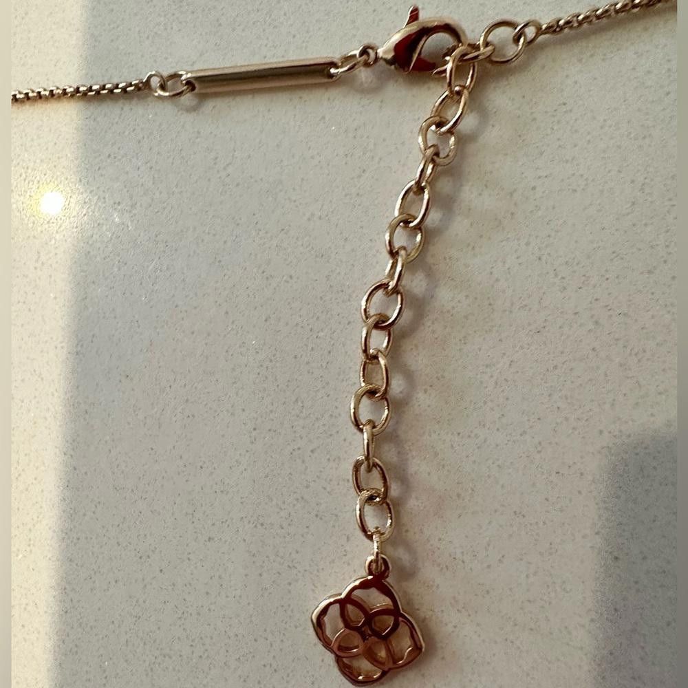 Kendra Scott Kendra Scott Leanor Rose Gold Chain Dichroic Glass Necklace Size ONE SIZE - 8 Thumbnail