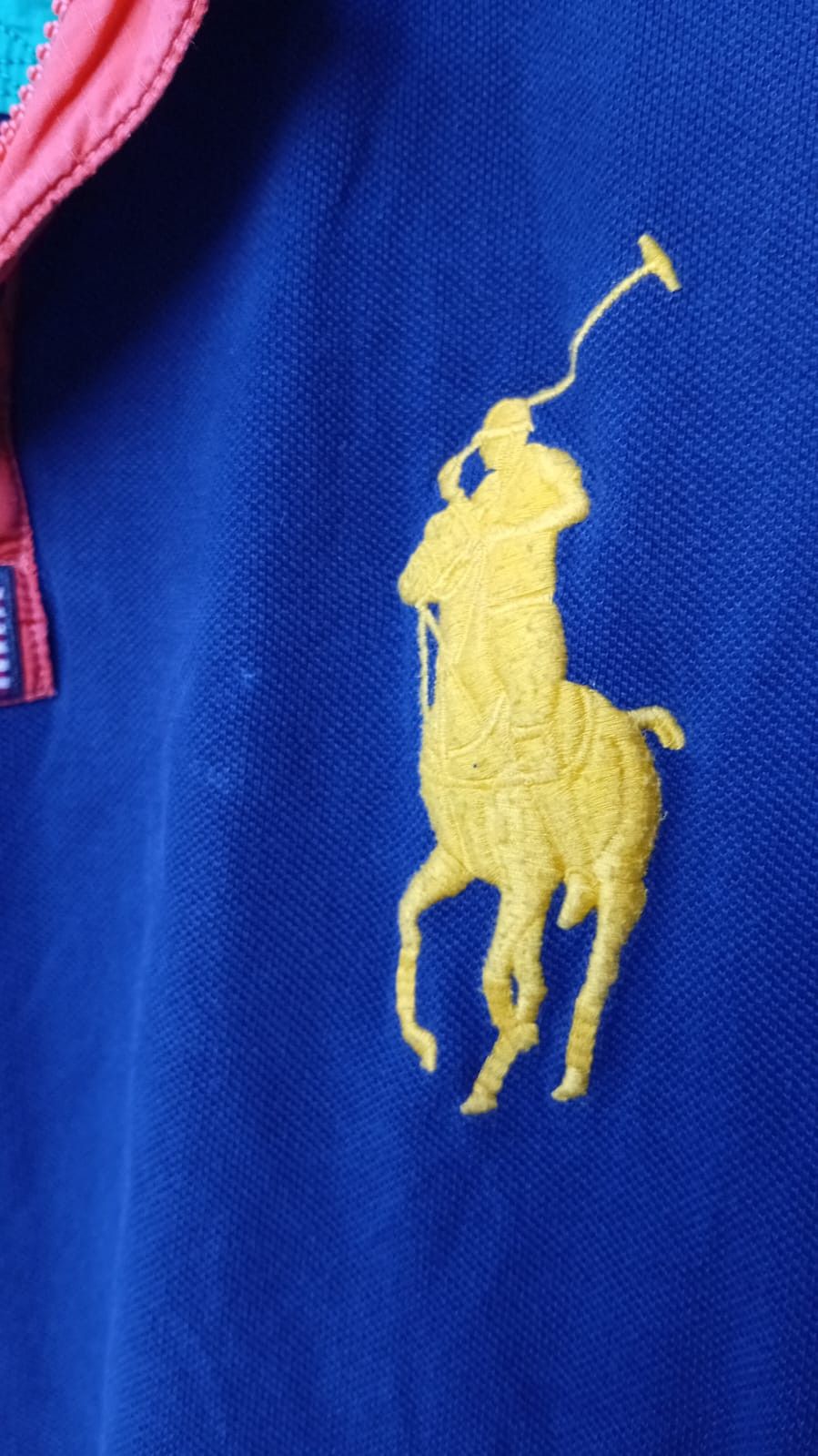 Polo Ralph Lauren × Vintage Polo Ralph Lauren Colour Block Vintage Big Pony Polo XL Size US XL / EU 56 / 4 - 5 Thumbnail