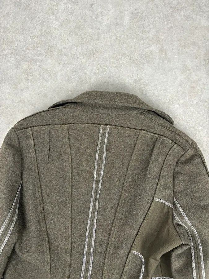 Dior AW2006 Christian Dior Khaki Wool Contrast Stitch Blazer Jacket Size M / US 6-8 / IT 42-44 - 6 Thumbnail
