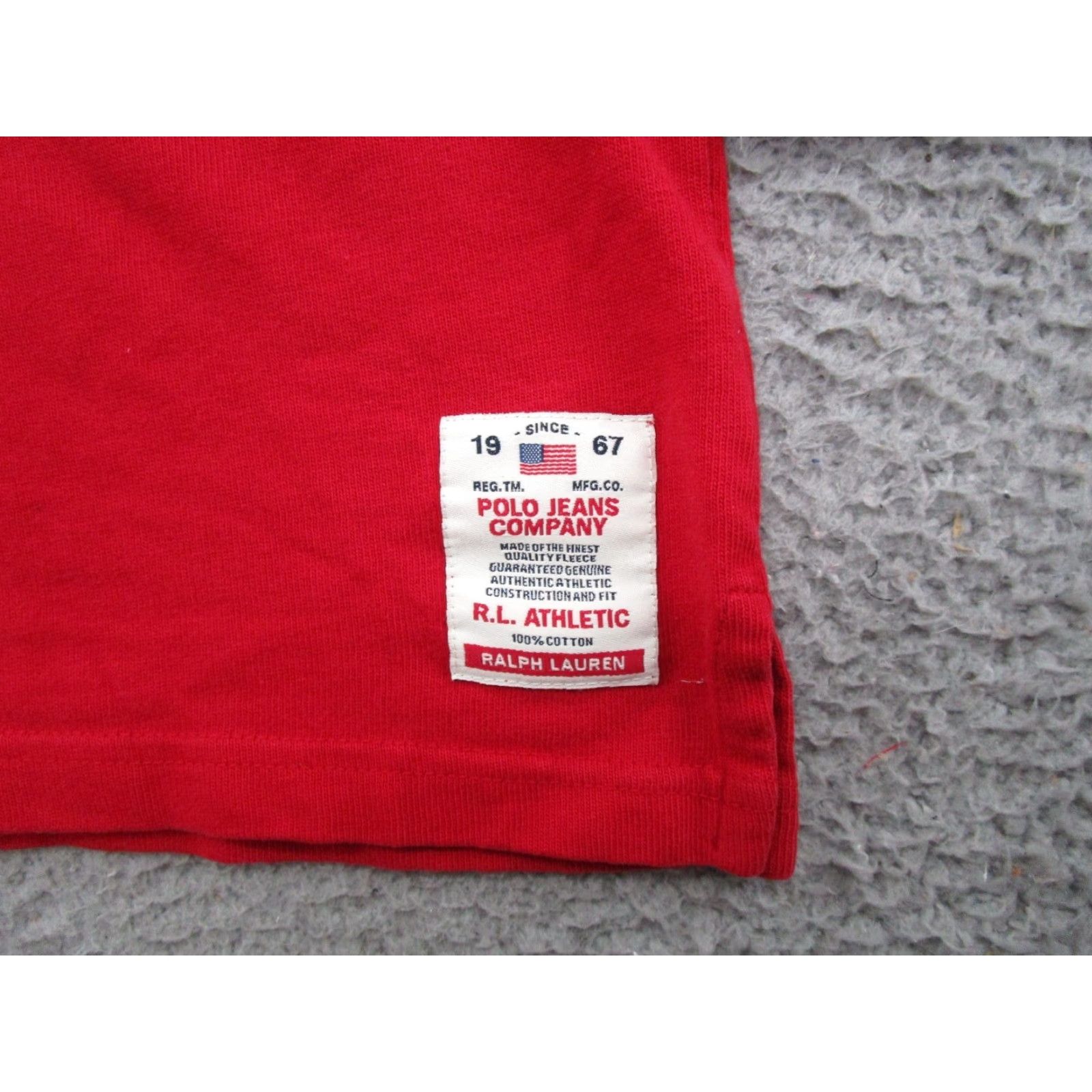 Polo Ralph Lauren VINTAGE Polo Jeans Co Ralph Lauren Rugby Shirt Mens XL Red Long Sleeve Rugby Shirt Red Size US XL / EU 56 / 4 - 2 Thumbnail