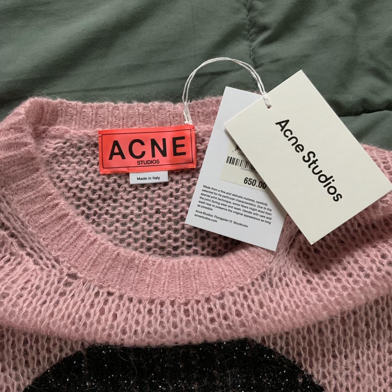 Acne Studios Kitaly Glittered Logo Knit Sweater Size US L / EU 52-54 / 3 - 2 Thumbnail