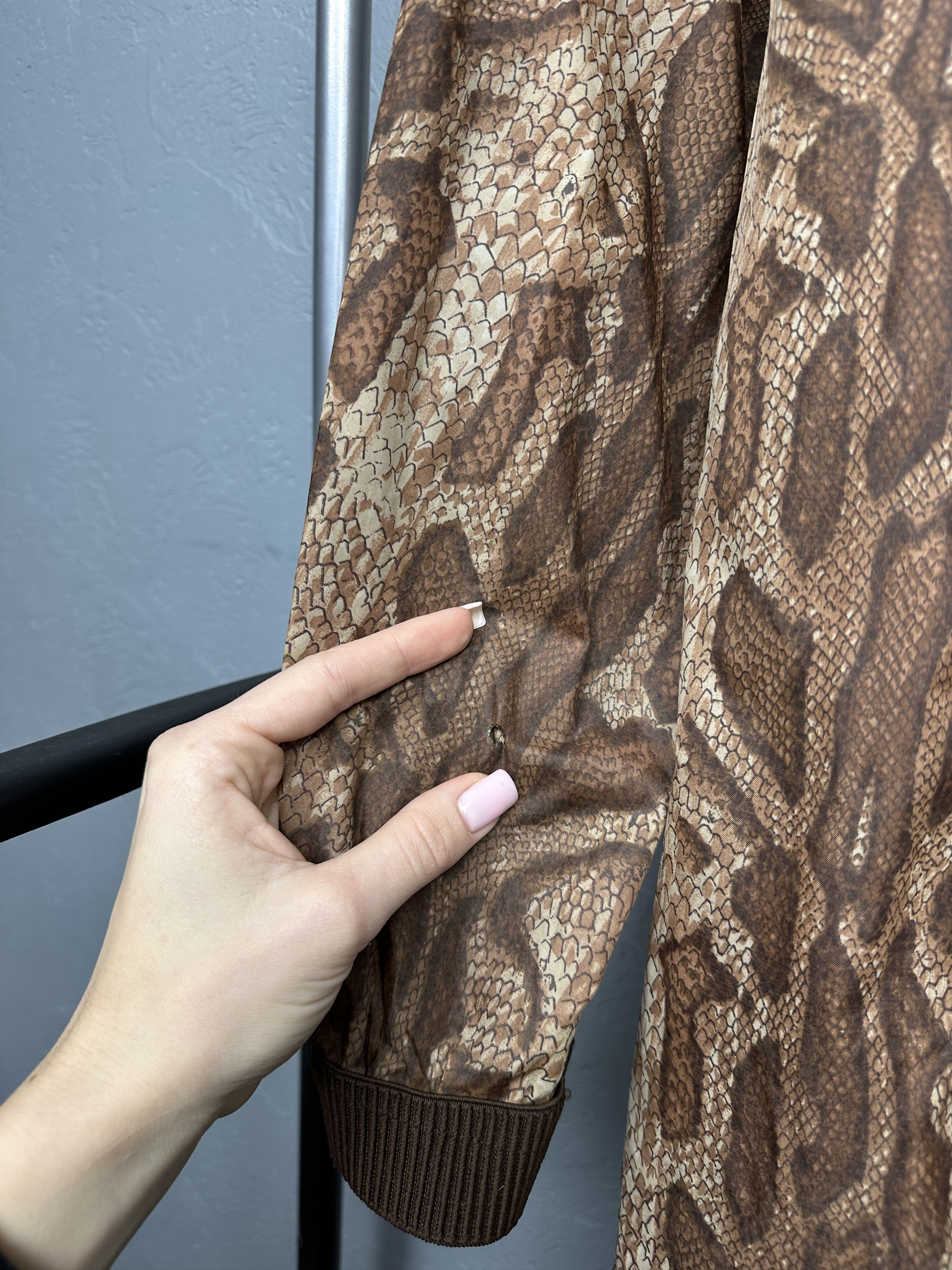 Vintage Lilion 60s Vintage Womens Raincoat Jacket Snake Skin Size L / US 10 / IT 46 - 5 Thumbnail