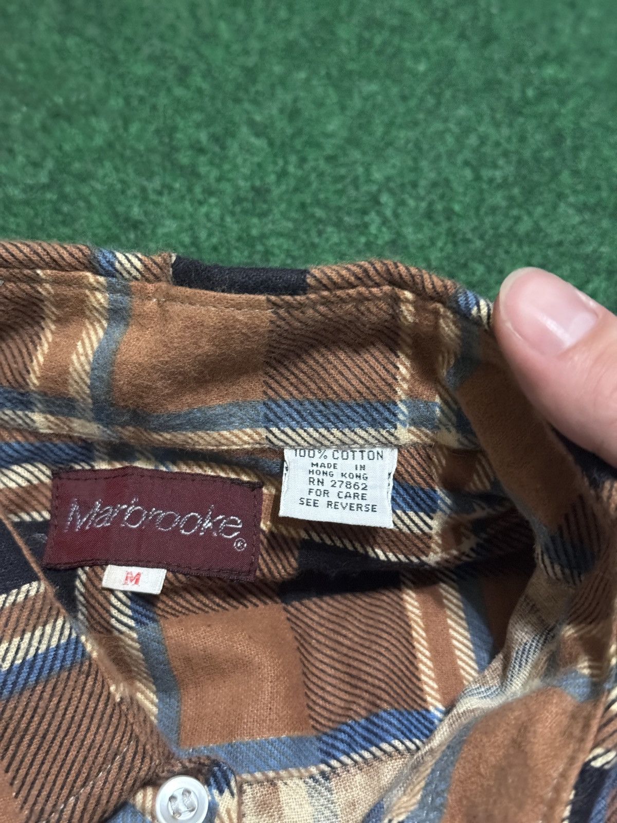 Vintage Vintage 90s Marbrooke Cotton Medium Retro Flannel Shirt Size US M / EU 48-50 / 2 - 4 Thumbnail