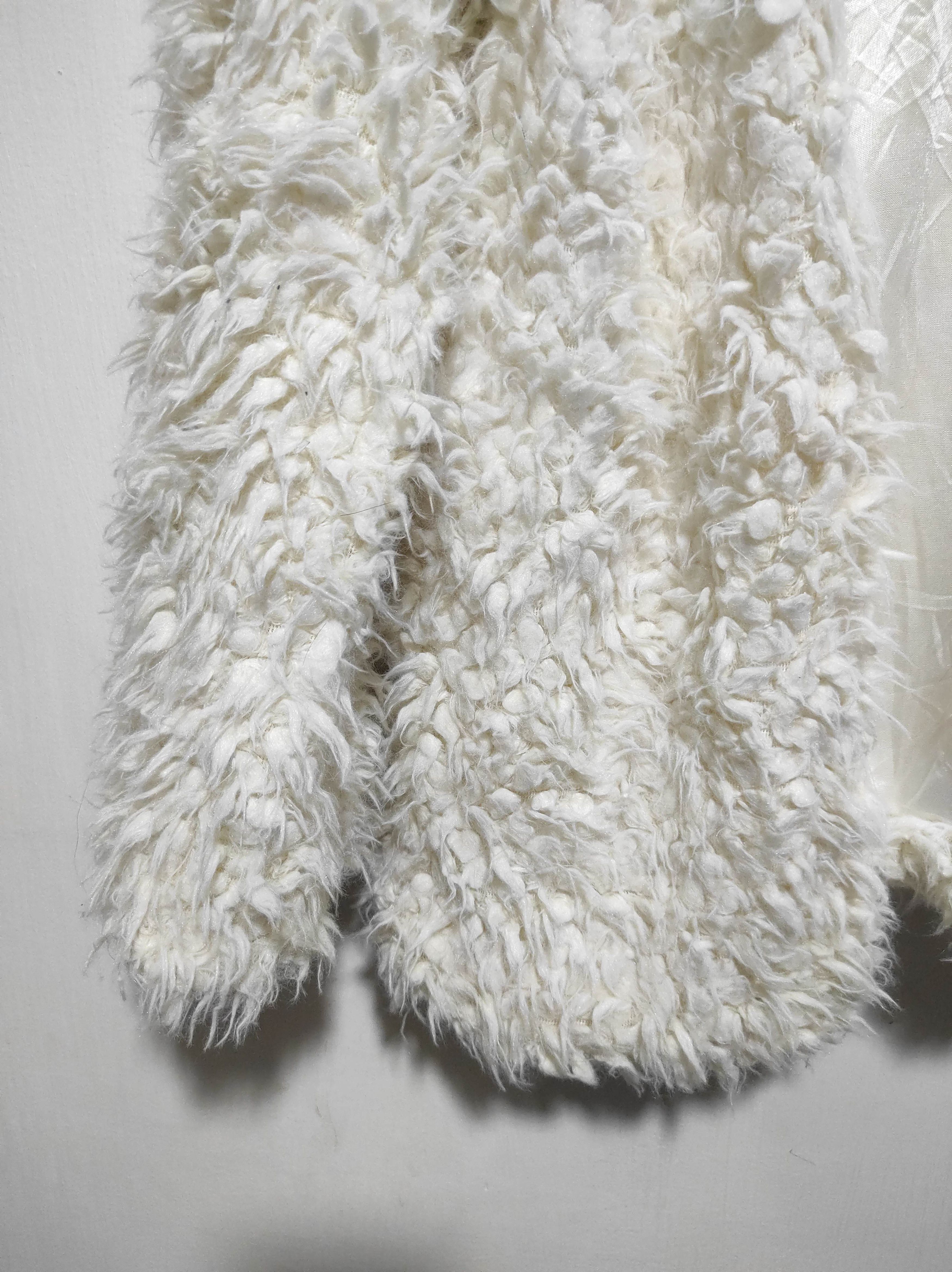 If Six Was Nine Pinky Cardigan Fur Jacket Kurt Cobain Style Size M / US 6-8 / IT 42-44 - 3 Thumbnail