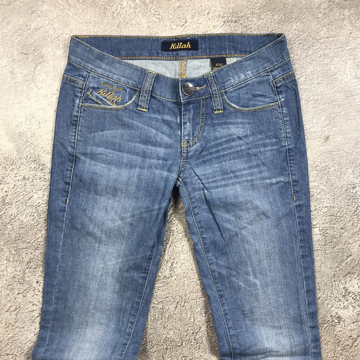 Vintage Vintage Y2K Distressed Flared Jeans Grunge Thrashed Baggy 27 Size 27" / US 4 / IT 40 - 3 Thumbnail