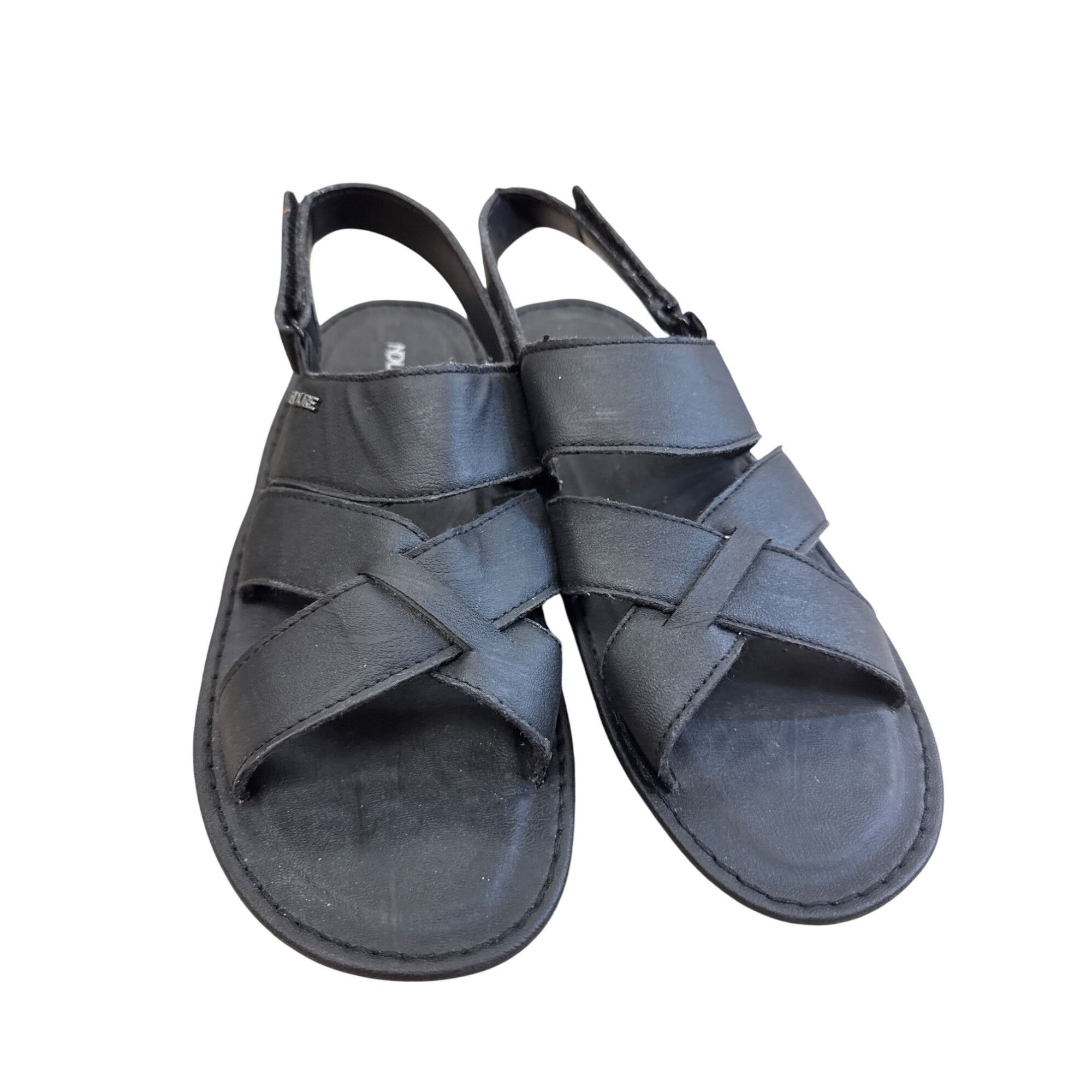 Other NDure Mens Black Leather Strap Sandals Size 11.5 SKU 8302 Size US 11.5 / EU 44-45 - 12 Thumbnail