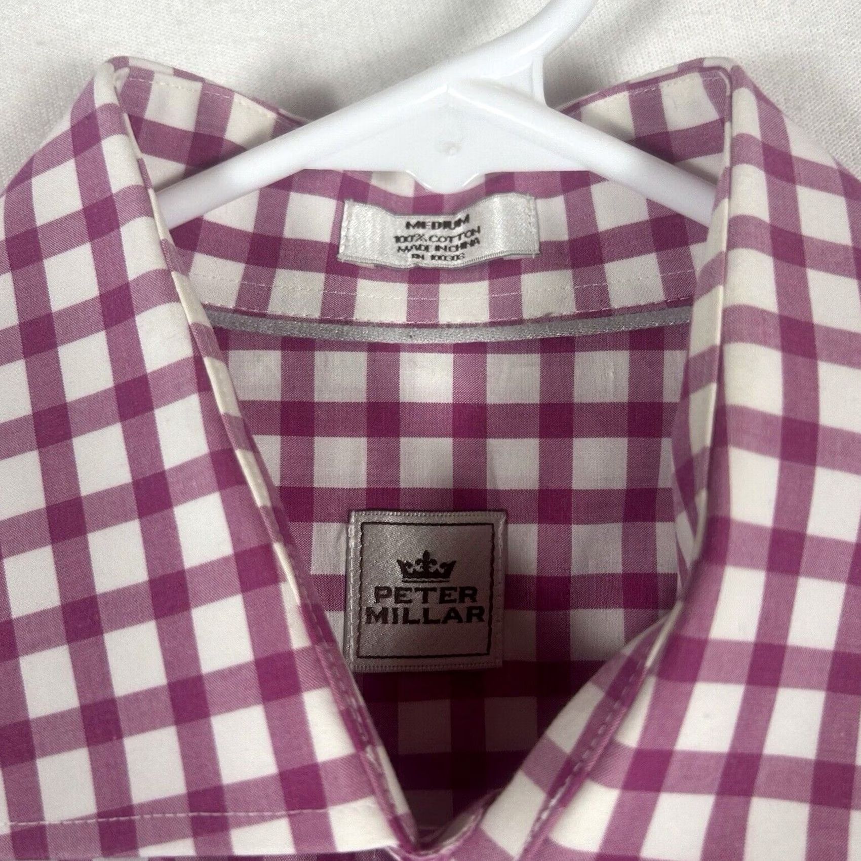 Peter Millar Peter Millar Button-Up Long Sleeve Shirt Mens M Casual Red Plaid Classic, Preppy, All Seasons, 100% Cotton Size US M / EU 48-50 / 2 - 3 Thumbnail
