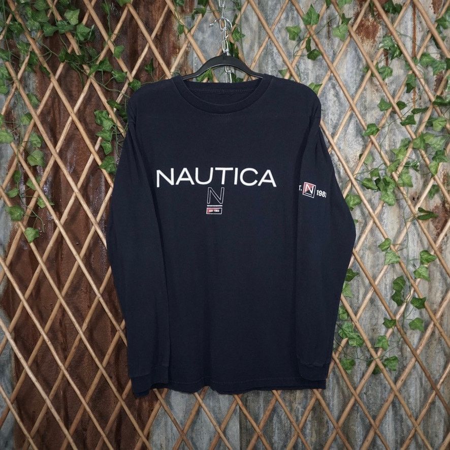Nautica XL - Vintage Y2K Nautica spell out 2000s long sleeve T-shirt Size US XL / EU 56 / 4 - 1 Thumbnail