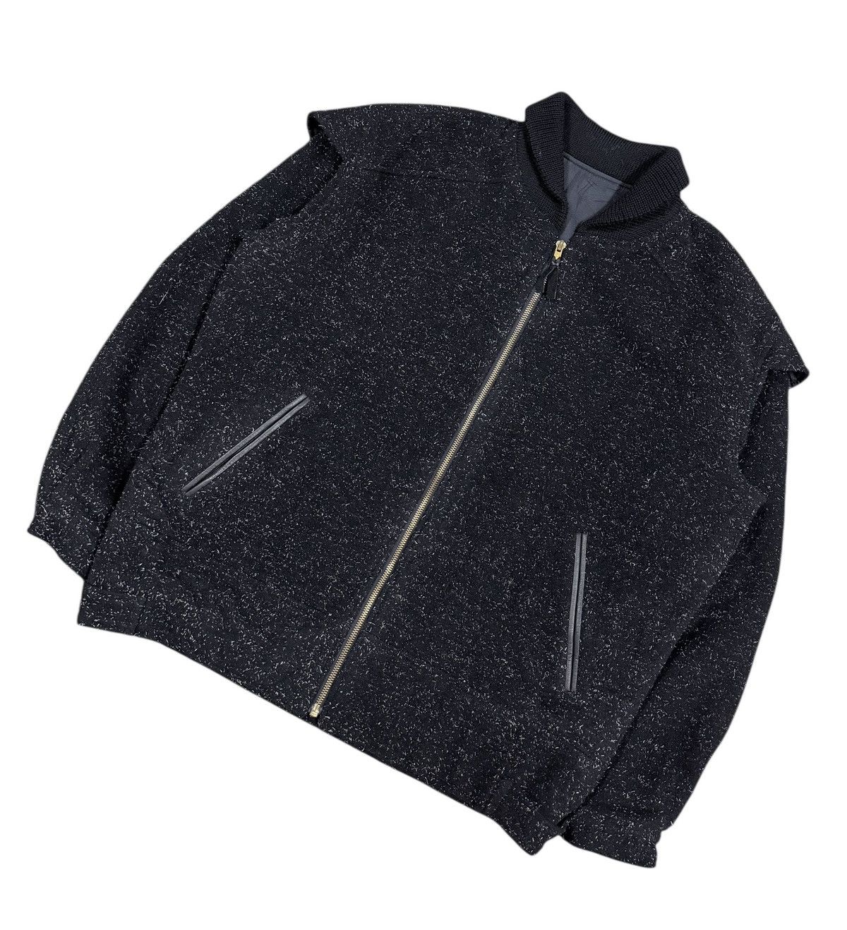 If Six Was Nine Btg🔥80’s Wool Alpaca Bomber Shawl Collar Zipper Jacket Size US L / EU 52-54 / 3 - 11 Thumbnail