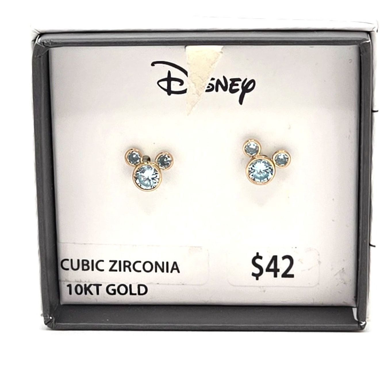 Disney New Disney Mickey December Cubic Zirconia 10kt Gold Earrings Size ONE SIZE - 3 Thumbnail