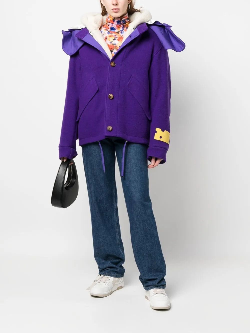 Off-White o1y1125 Hooded Jacket in Purple Size S / US 4 / IT 40 - 6 Thumbnail