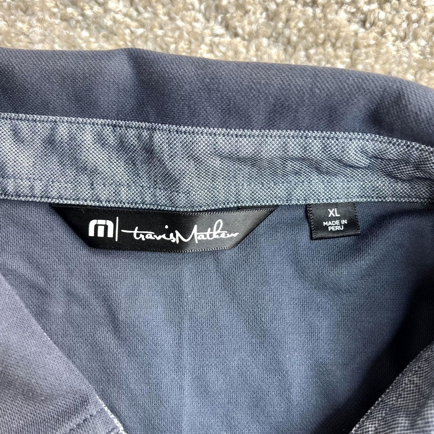 TravisMathew TravisMathew Polo Shirt Mens XL Gray Colorblock Golf Top Short Sleeve Casual Size US XL / EU 56 / 4 - 4 Thumbnail