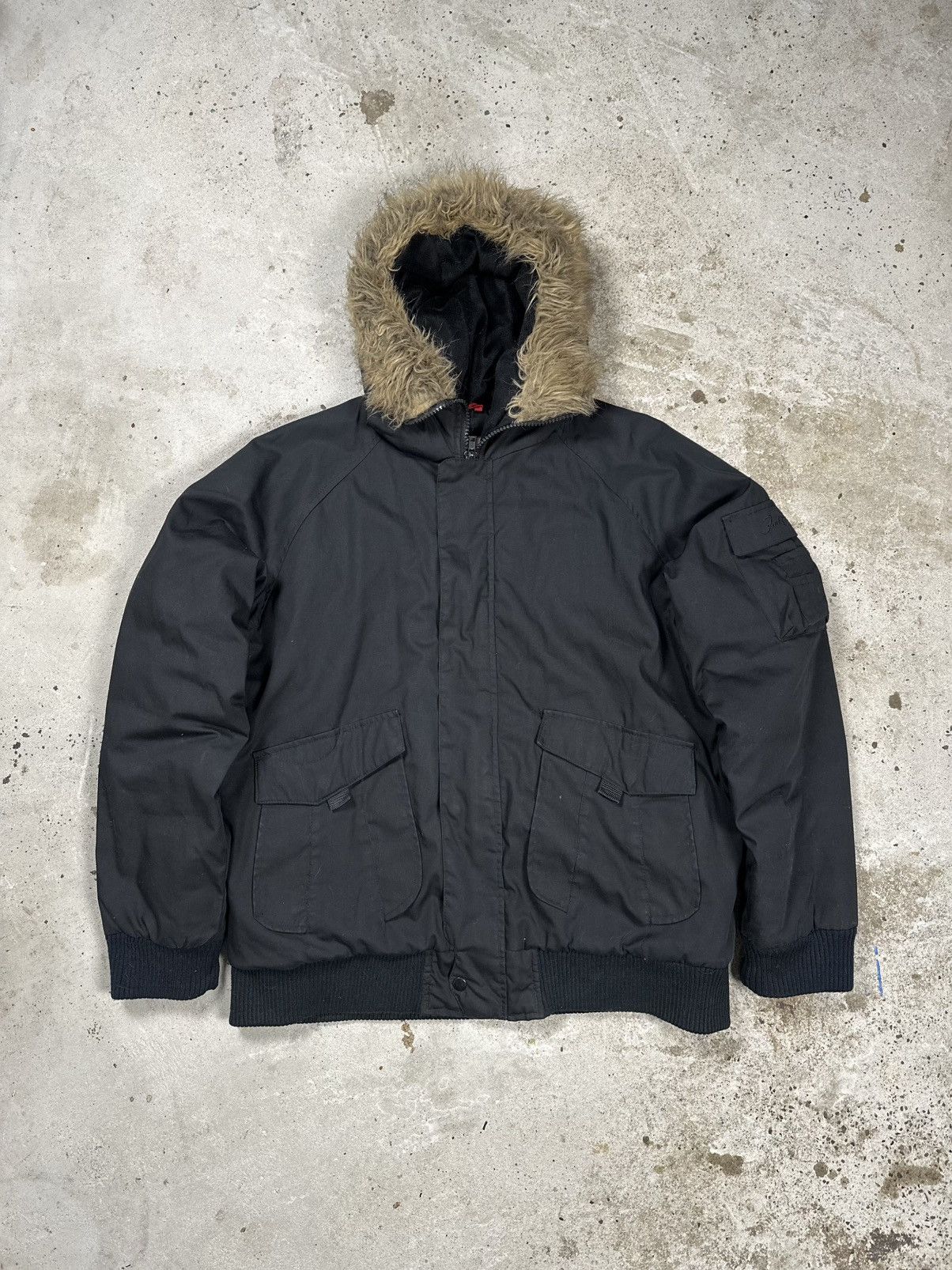 If Six Was Nine × Japanese Brand × Le Grande Bleu (L.G.B.) Vintage Y2K Faux Fur Black Bomber Jacket Hooded Size US XL / EU 56 / 4 - 1 Thumbnail
