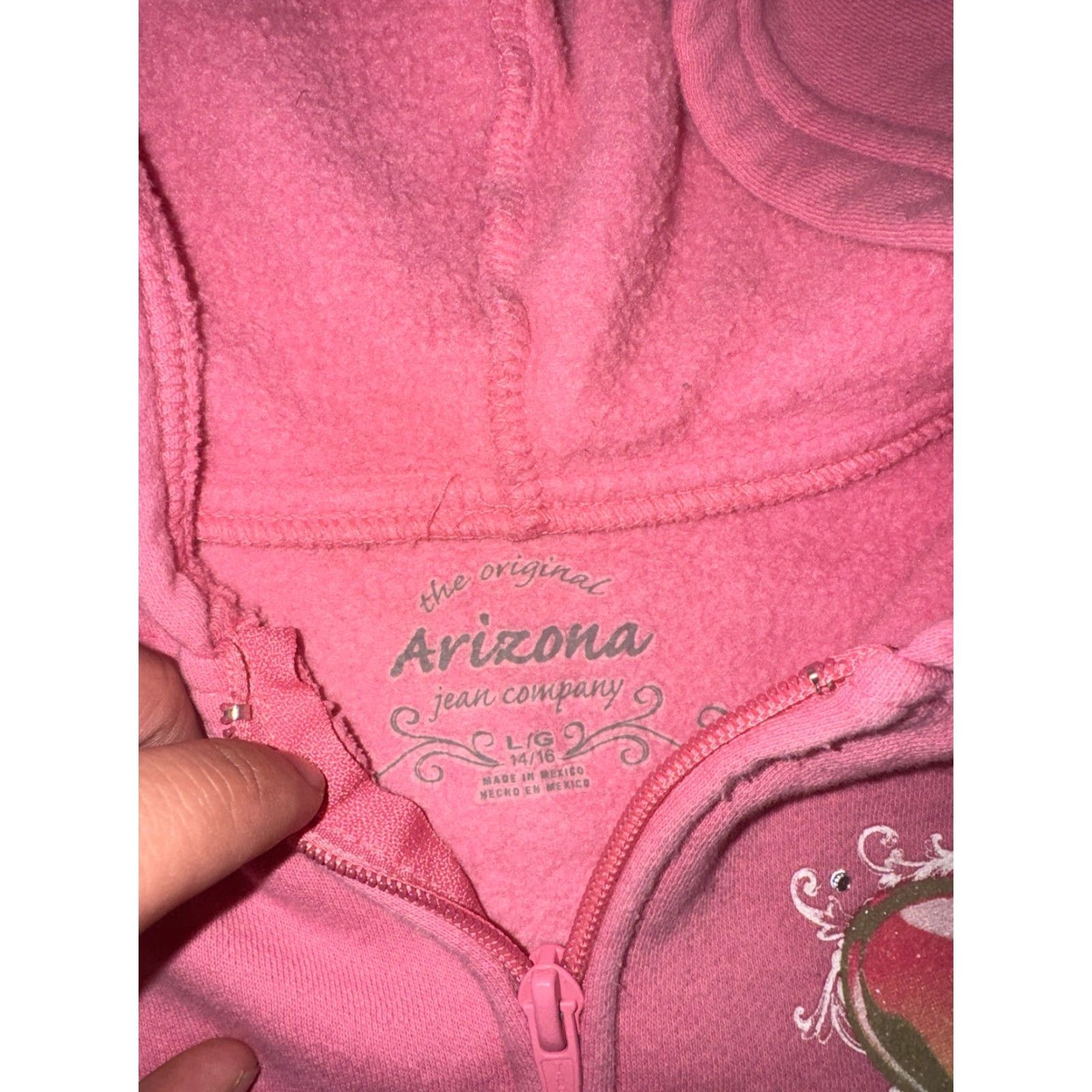 Vintage VINTAGE Arizona Hoodie Pink S Women Full Zip Heart Graphic Y2K Grunge Angel Charm Pockets Zipper Jewel 16x20.5 Size S / US 4 / IT 40 - 4 Thumbnail