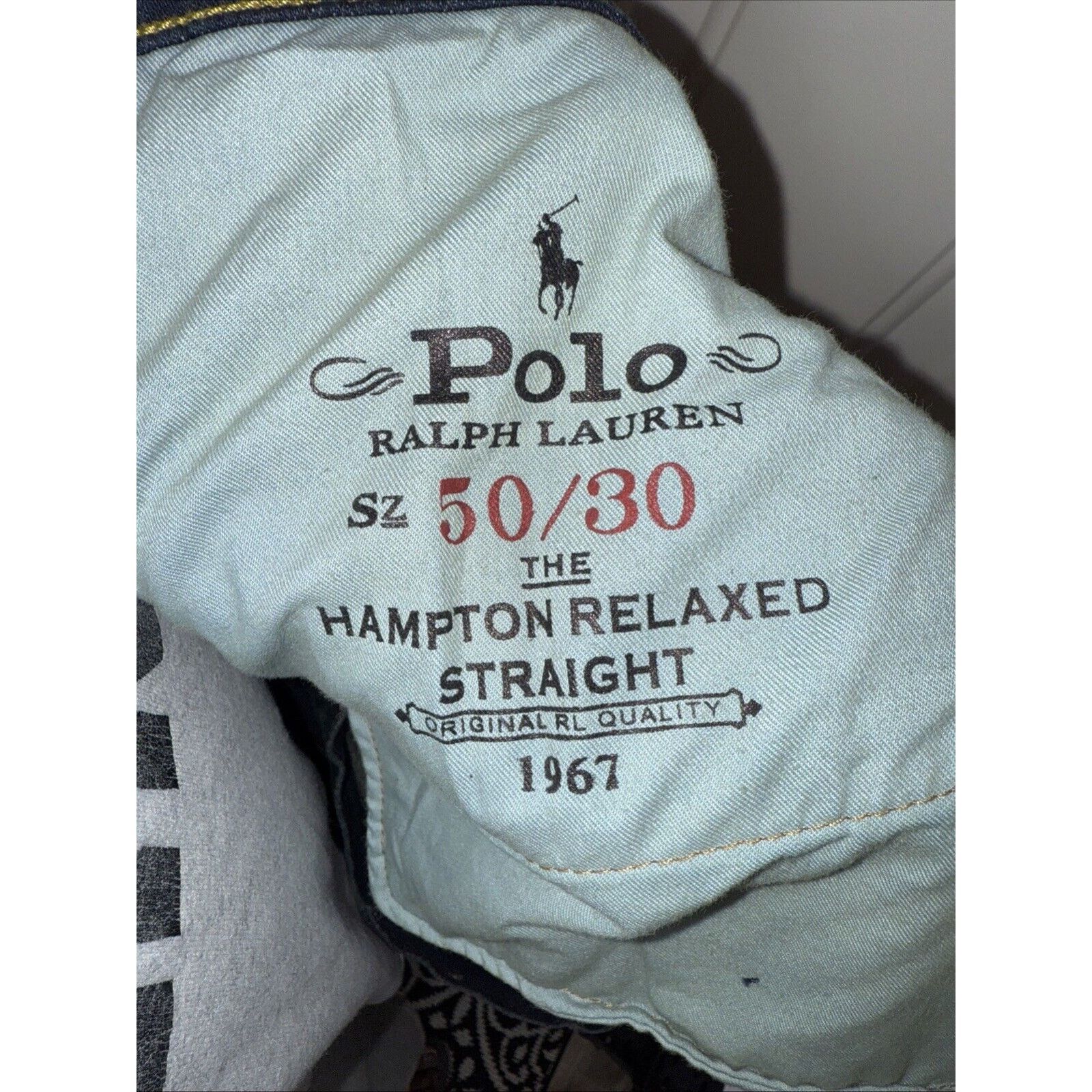 Ralph Lauren Polo Ralph Lauren Hampton Blue Jeans Men's 50x30 Relaxed Size US 44 / EU 60 - 7 Thumbnail