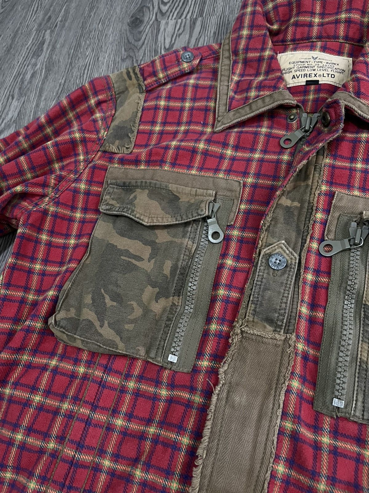 Avirex ⚡️RARE⚡️Vtg Avirex militery flanel jacket Size US L / EU 52-54 / 3 - 6 Thumbnail