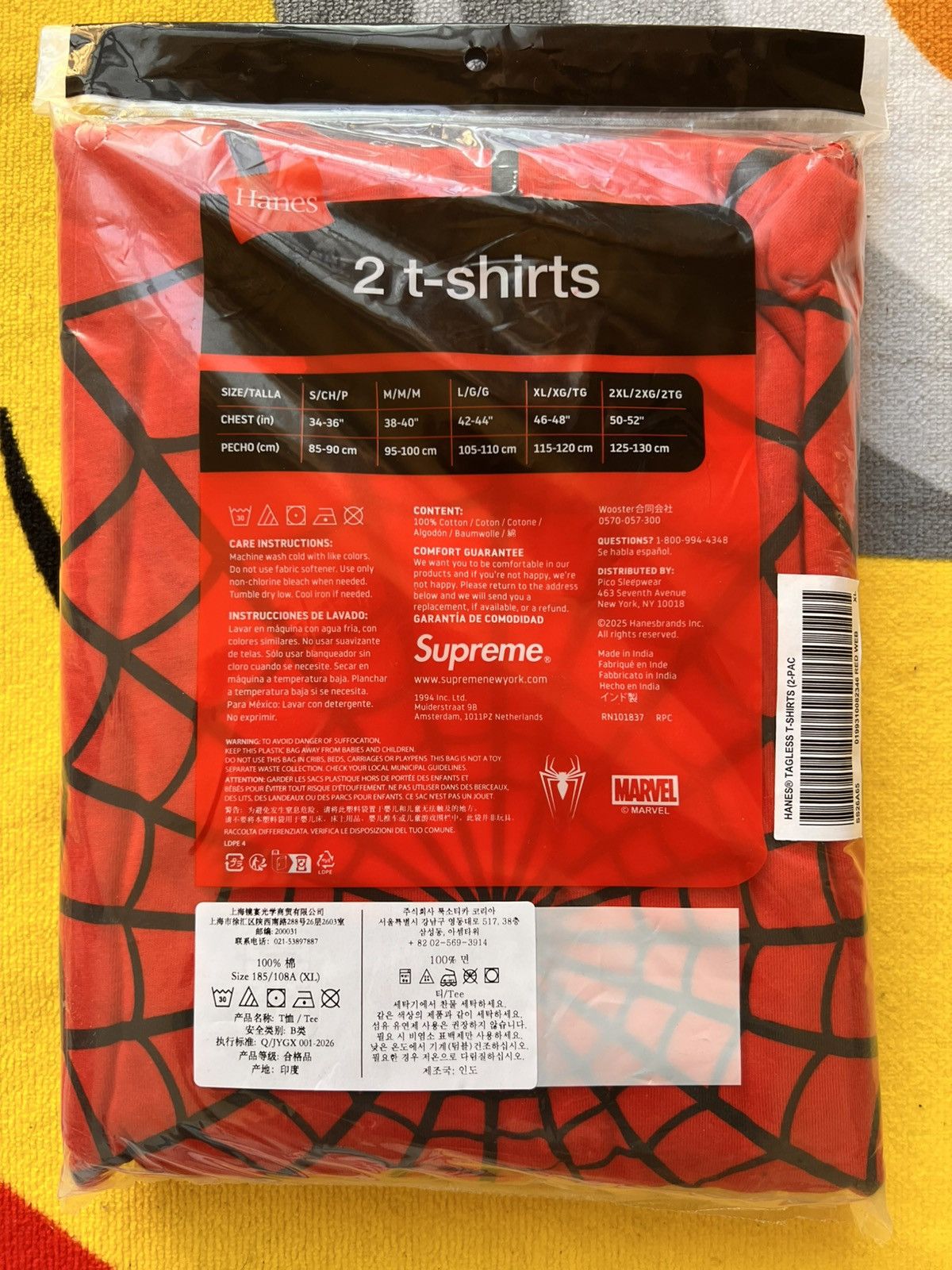 Supreme Supreme x Marvel Spider-Man Web T-Shirt hanes Red hero tee Size US XL / EU 56 / 4 - 3 Thumbnail