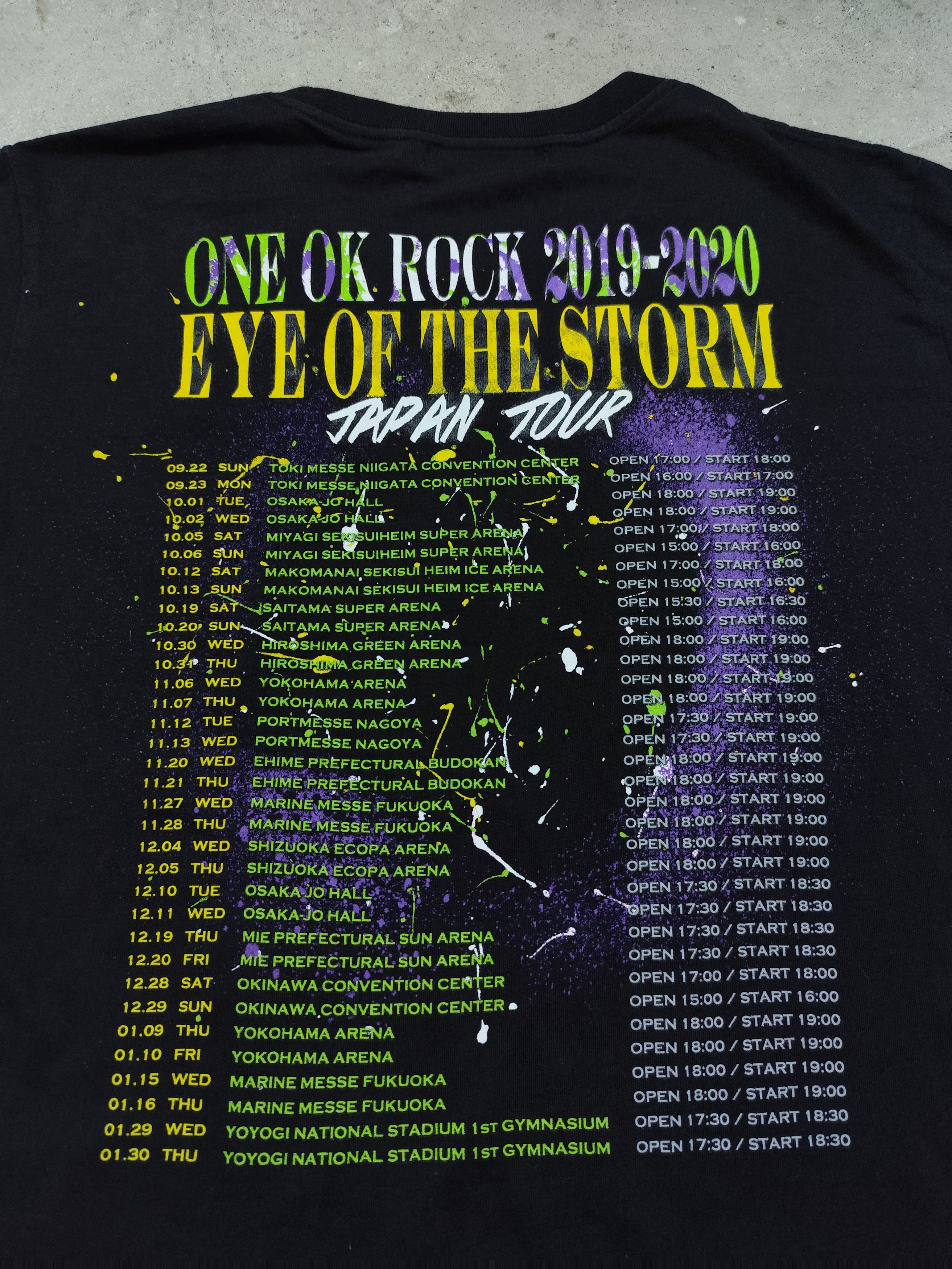 Band Tees One Ok Rock 2019-2020 Japan Tour Eye of the Storm Size US M / EU 48-50 / 2 - 7 Thumbnail