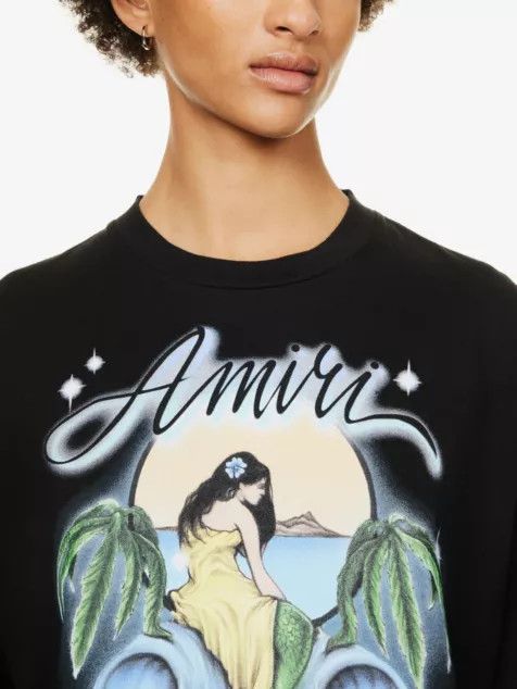 Amiri o1y0425 Crop Top in Black Size S / US 4 / IT 40 - 5 Thumbnail