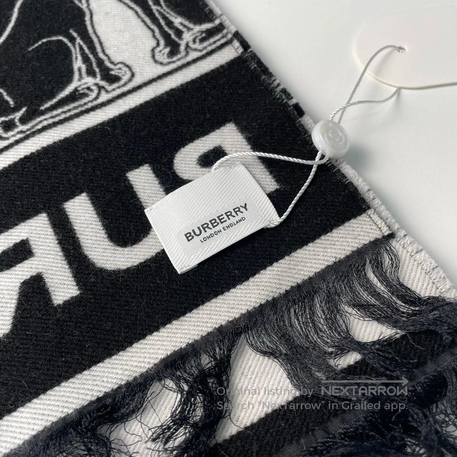Burberry Burberry Rabbit Limited Fringe Scarf| Size ONE SIZE - 9 Thumbnail