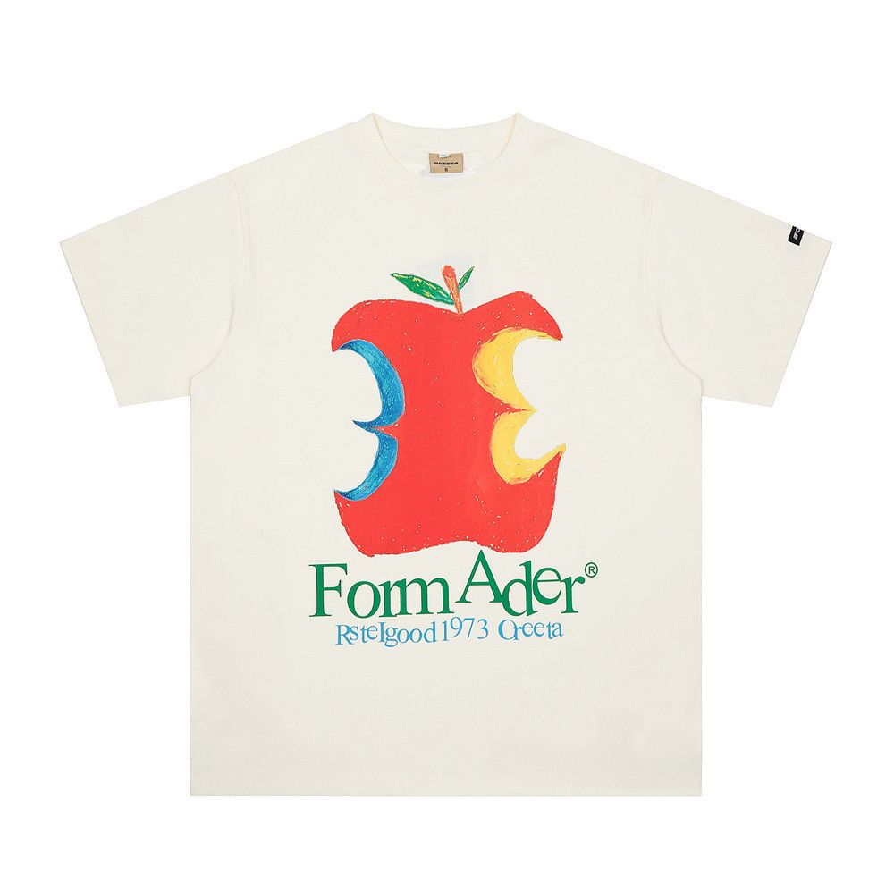 Japanese Brand × Vintage Casual loose men's creative apple hand-painted print t-shirt Size US M / EU 48-50 / 2 - 1 Thumbnail