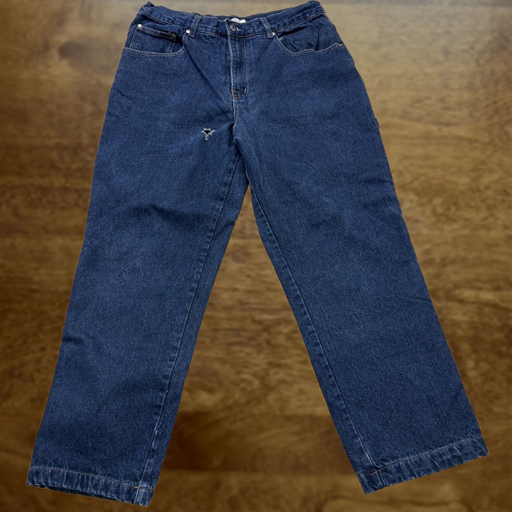 Denime Boston Traders Jeans Mens 36x30 Blue Denim Relaxed Straight Fit Flannel Lined Pockets Winter Insulated Denim Cotton Zip Size US 36 / EU 52 - 1 Thumbnail