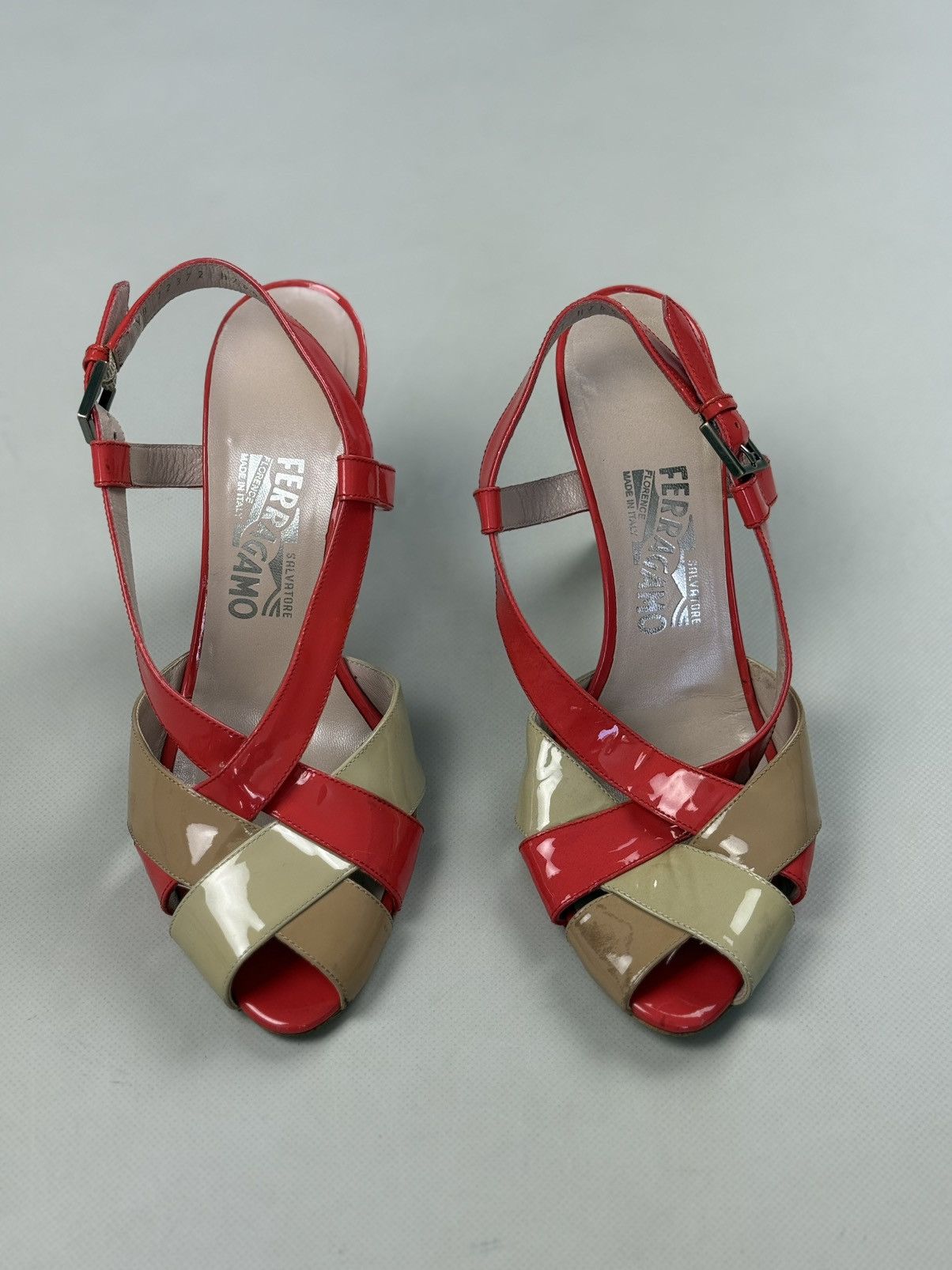 Salvatore Ferragamo Salvatore Ferragamo Ladies Leather Strappy Heels Shoes Size US 7.5 / IT 37.5 - 4 Thumbnail